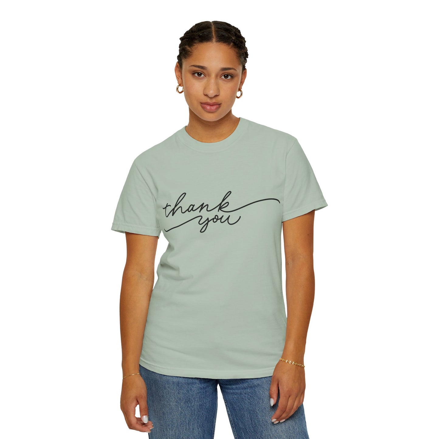 Thank You Unisex Garment-Dyed Tee, Casual Thank You Gift, Appreciation Shirt, Everyday Wear, Thank You Gift Idea