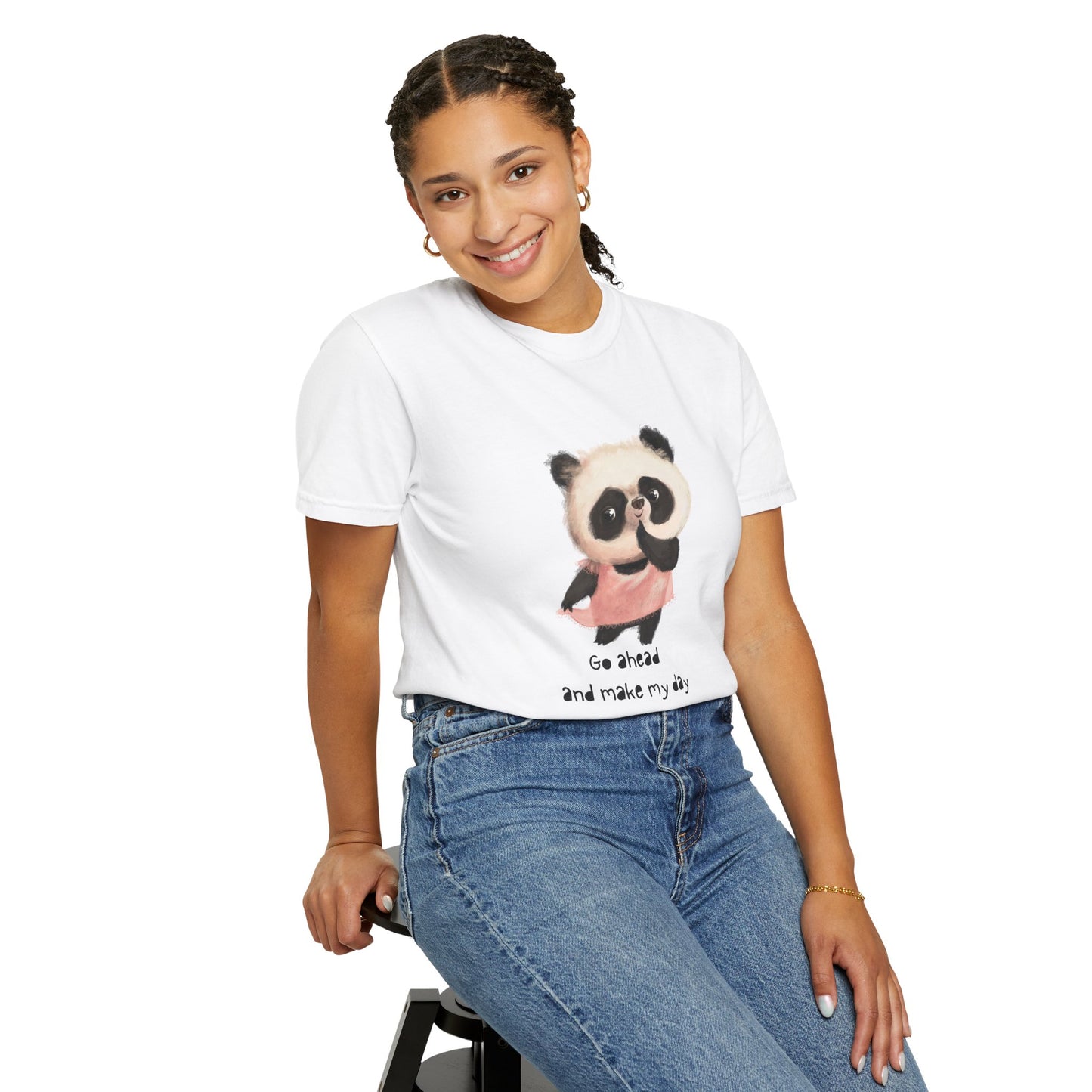 Playful Panda Graphic T-Shirt, Cute Animal Tee, Unisex Cotton Fashion, Gift for Animal Lovers, Casual Daily Wear