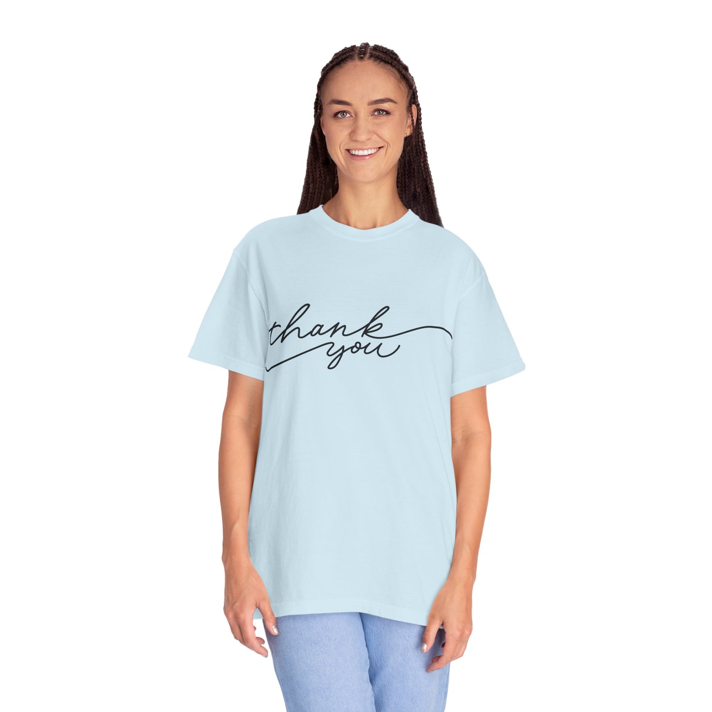 Thank You Unisex Garment-Dyed Tee, Casual Thank You Gift, Appreciation Shirt, Everyday Wear, Thank You Gift Idea