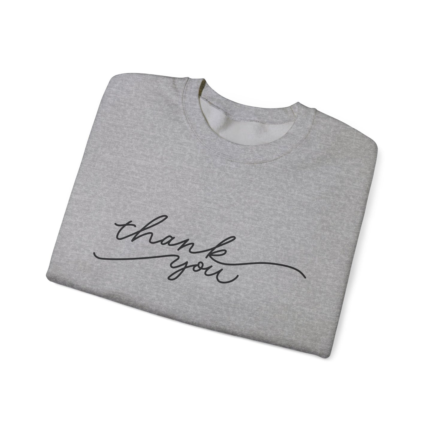 Thank You Unisex Heavy Blend Sweatshirt | Cozy Gift for Friends, Thoughtful Apparel for Any Occasion, Gratitude Sweater, Casual Style