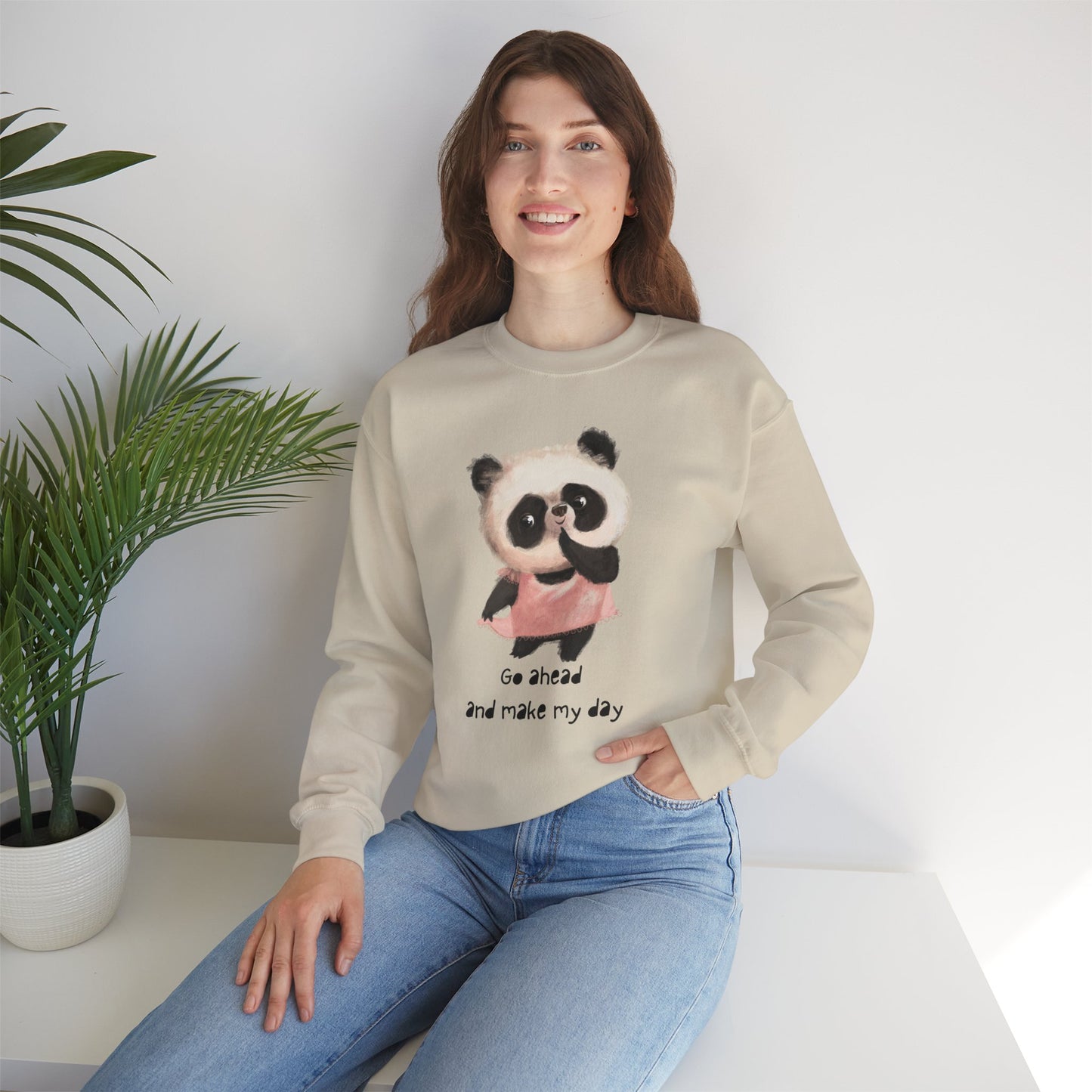 Cute Panda Crewneck Sweatshirt | Funny Animal Apparel, Gift for Animal Lovers, Cozy Sweatshirt, Unisex Fashion, Fun Casual Wear