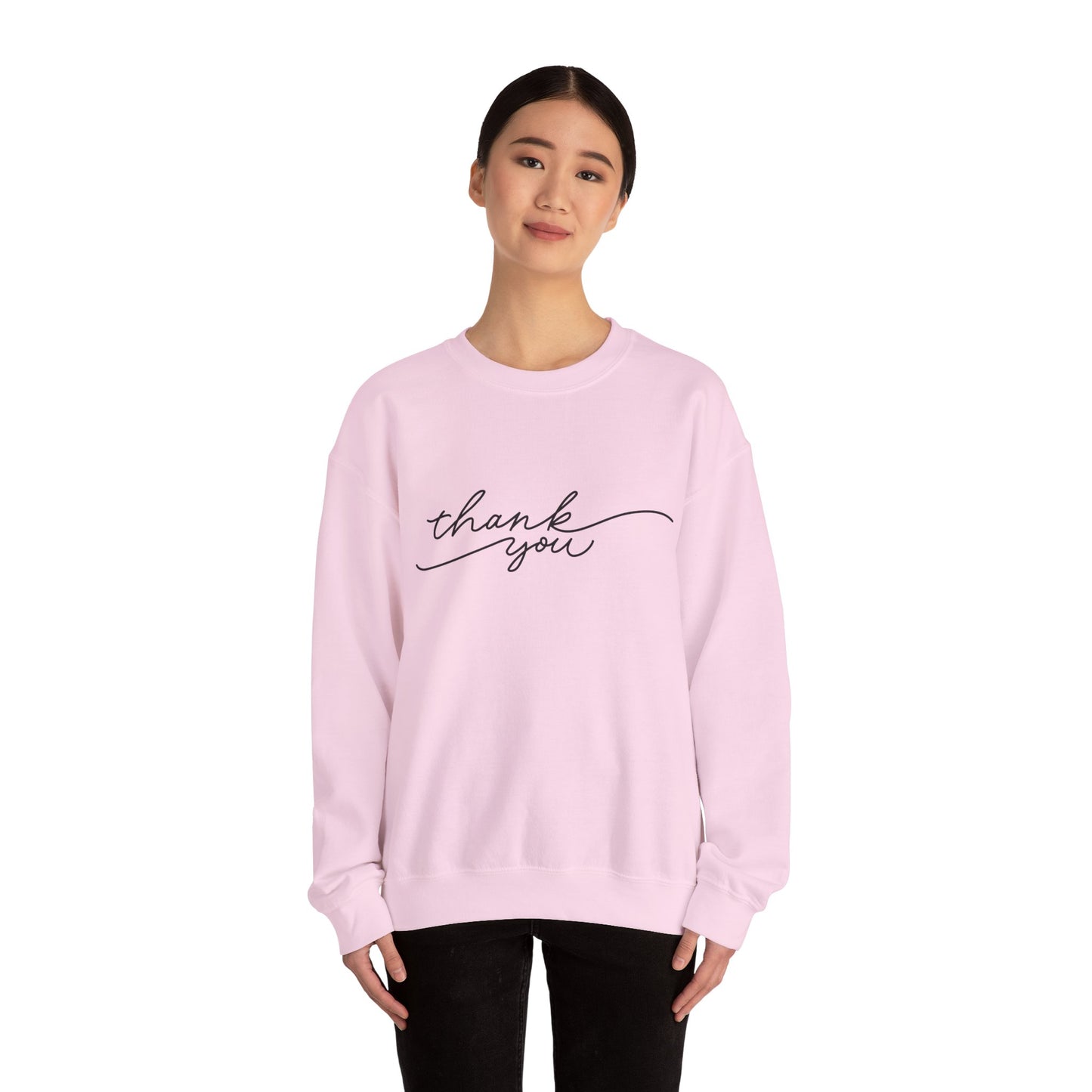 Thank You Unisex Heavy Blend Sweatshirt | Cozy Gift for Friends, Thoughtful Apparel for Any Occasion, Gratitude Sweater, Casual Style