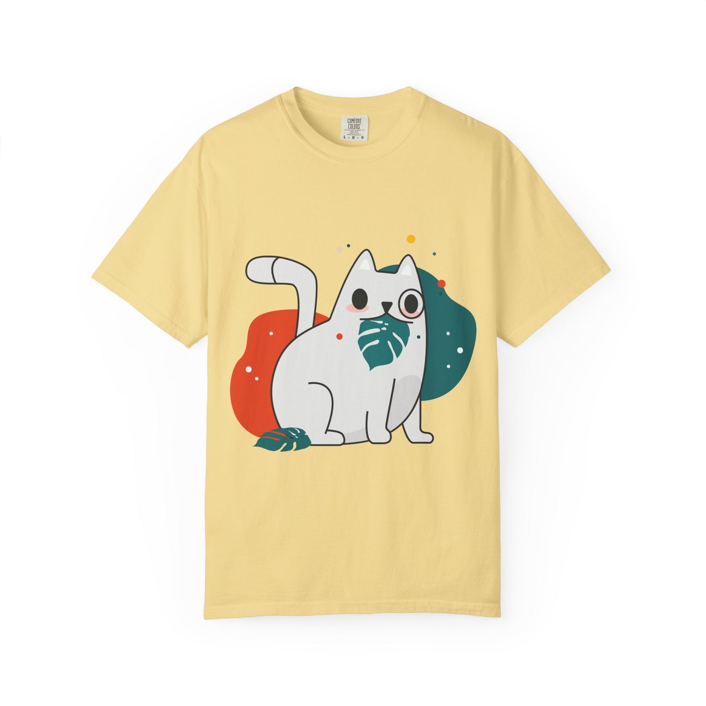 Cute Cat Graphic Tee, Unisex Garment-Dyed T-Shirt, Cat Lover Gift, Casual Wear, Fun Summer Tops, Gifts for Pet Owners