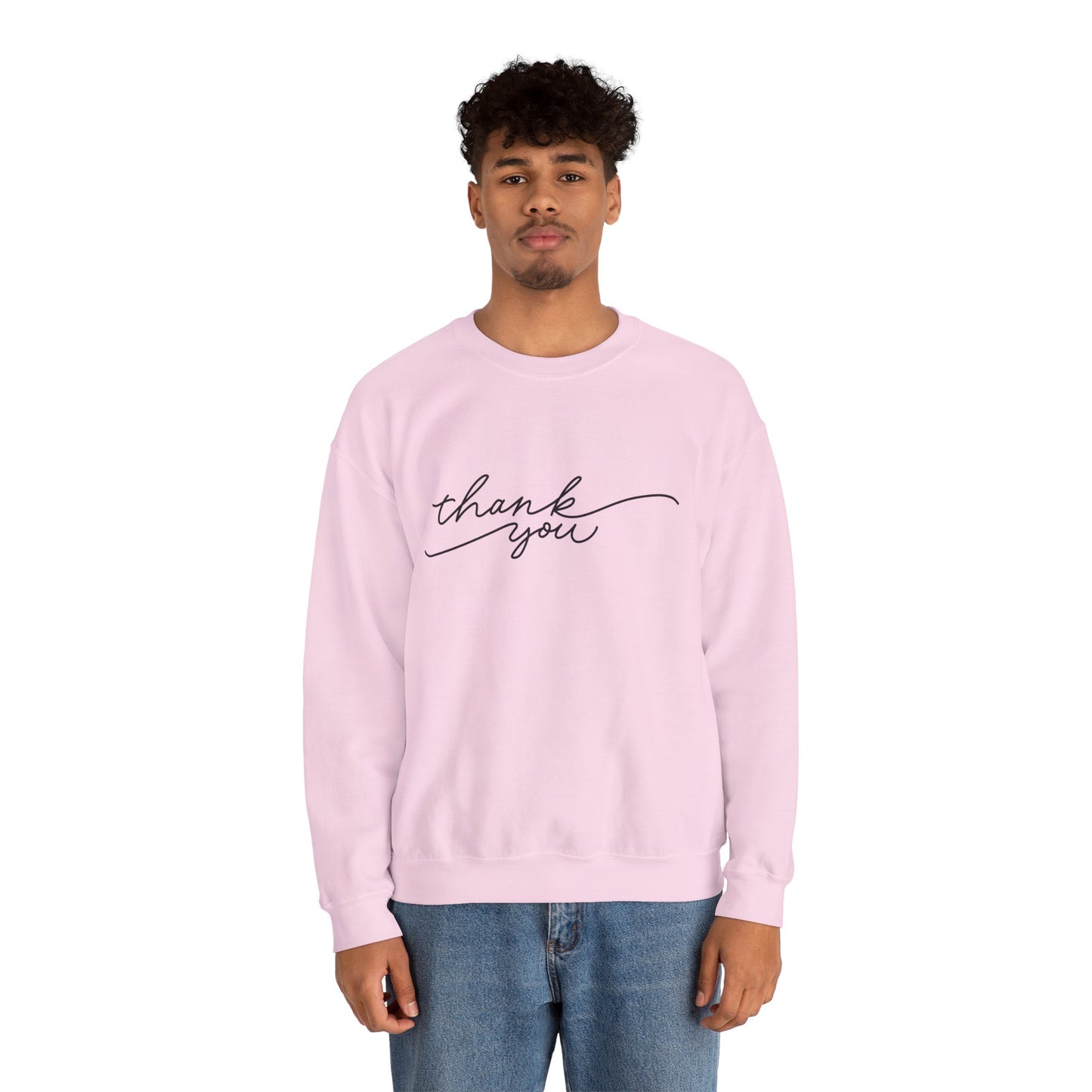 Thank You Unisex Heavy Blend Sweatshirt | Cozy Gift for Friends, Thoughtful Apparel for Any Occasion, Gratitude Sweater, Casual Style