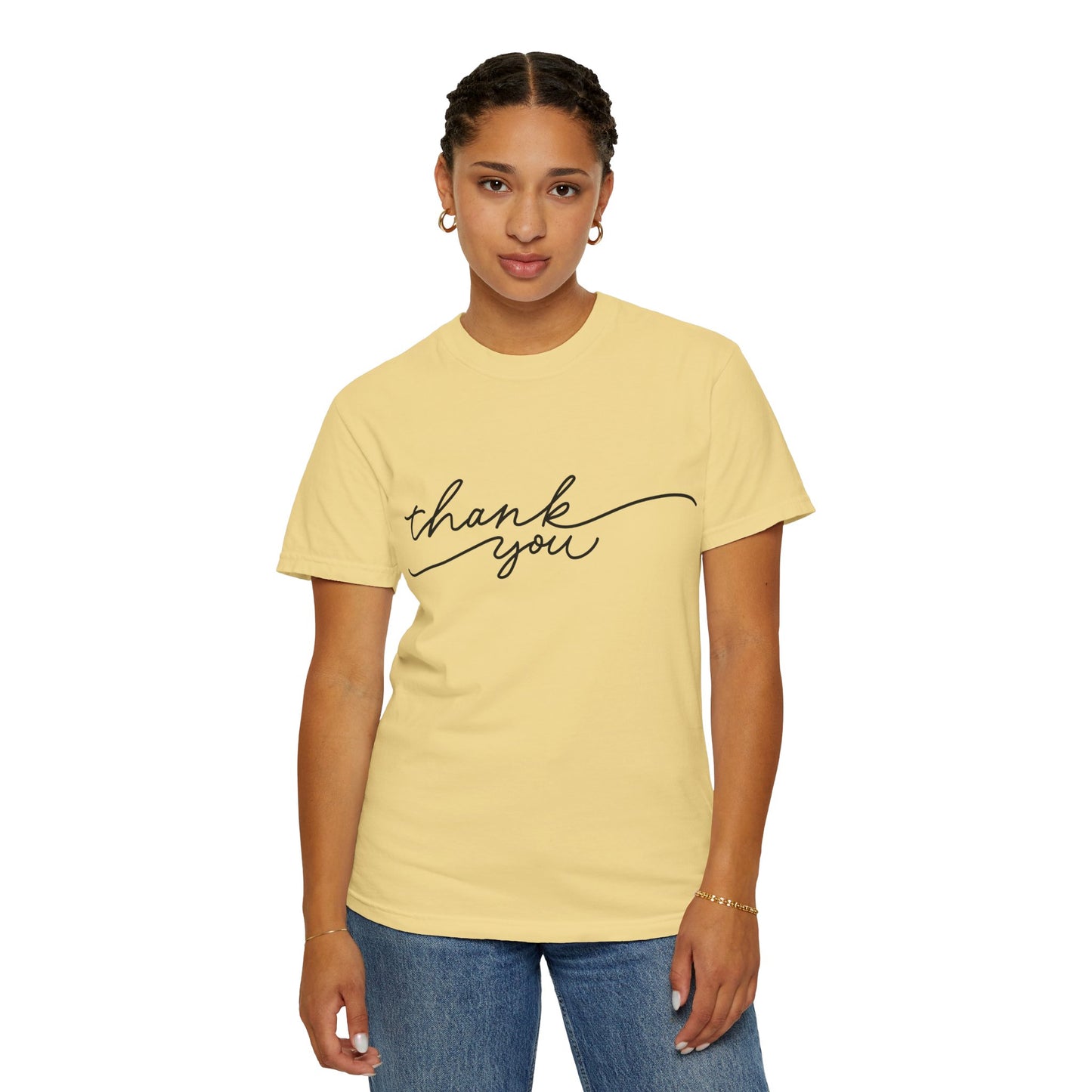 Thank You Unisex Garment-Dyed Tee, Casual Thank You Gift, Appreciation Shirt, Everyday Wear, Thank You Gift Idea