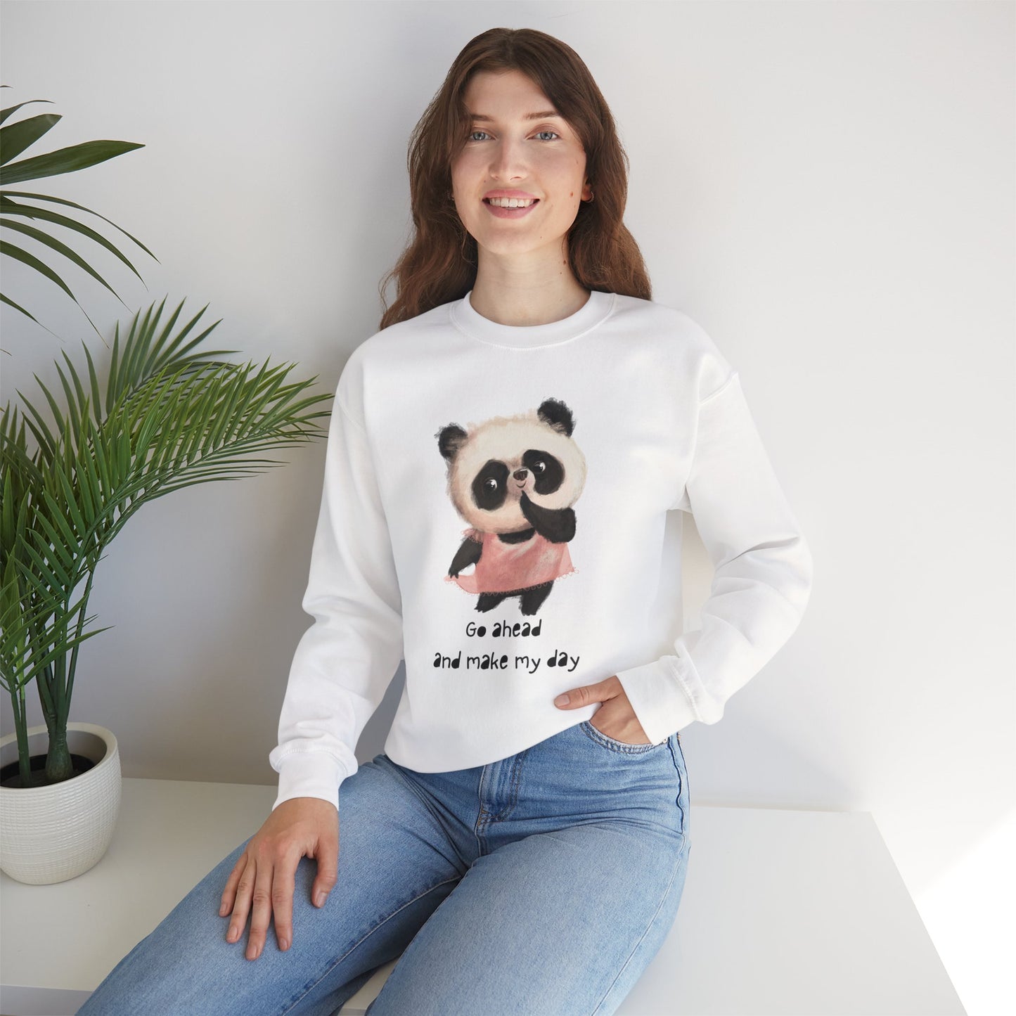 Cute Panda Crewneck Sweatshirt | Funny Animal Apparel, Gift for Animal Lovers, Cozy Sweatshirt, Unisex Fashion, Fun Casual Wear