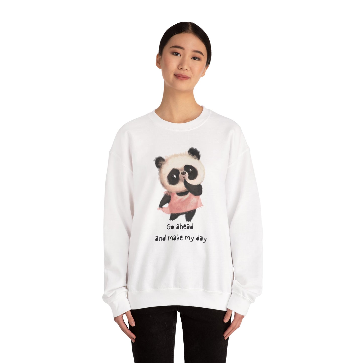 Cute Panda Crewneck Sweatshirt | Funny Animal Apparel, Gift for Animal Lovers, Cozy Sweatshirt, Unisex Fashion, Fun Casual Wear