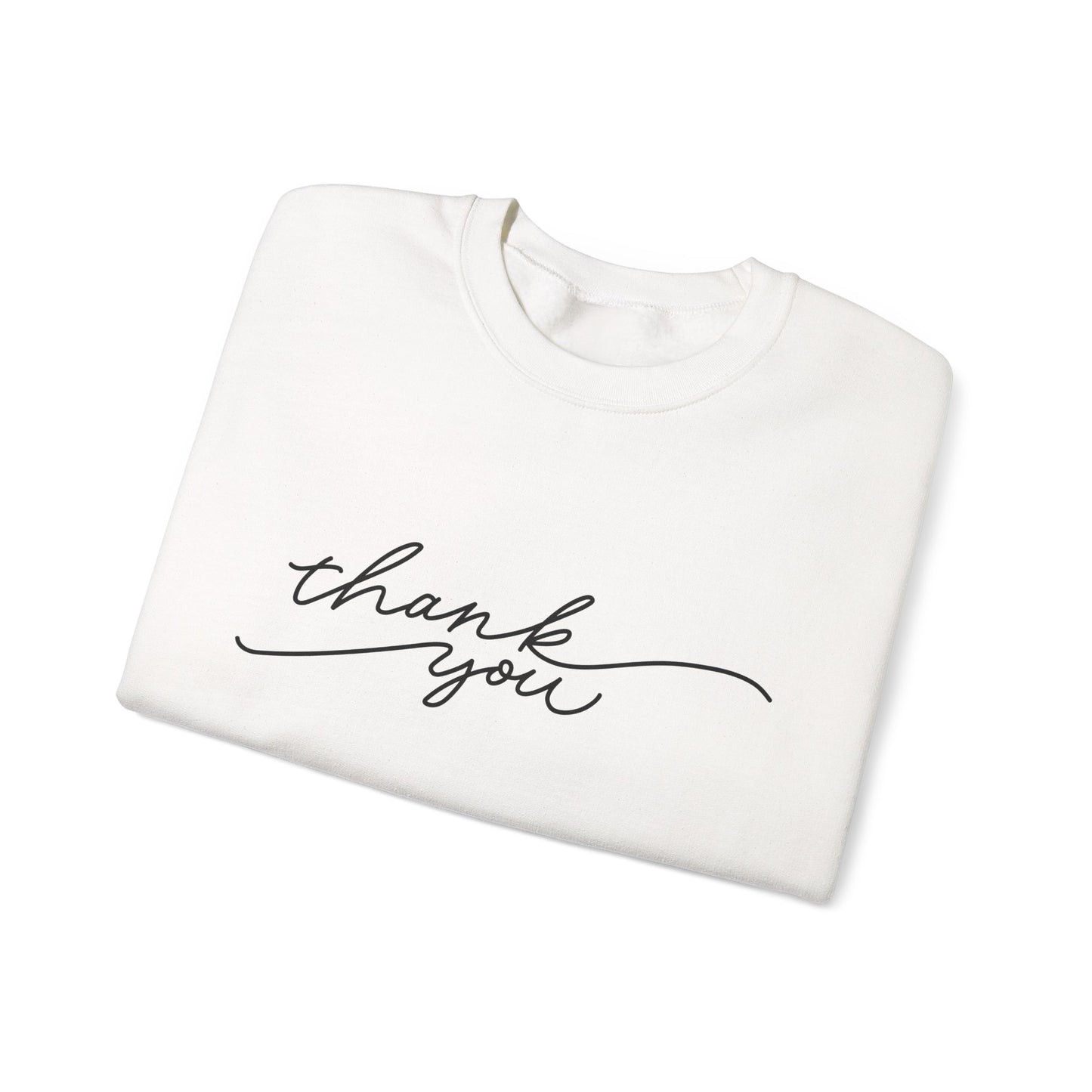 Thank You Unisex Heavy Blend Sweatshirt | Cozy Gift for Friends, Thoughtful Apparel for Any Occasion, Gratitude Sweater, Casual Style