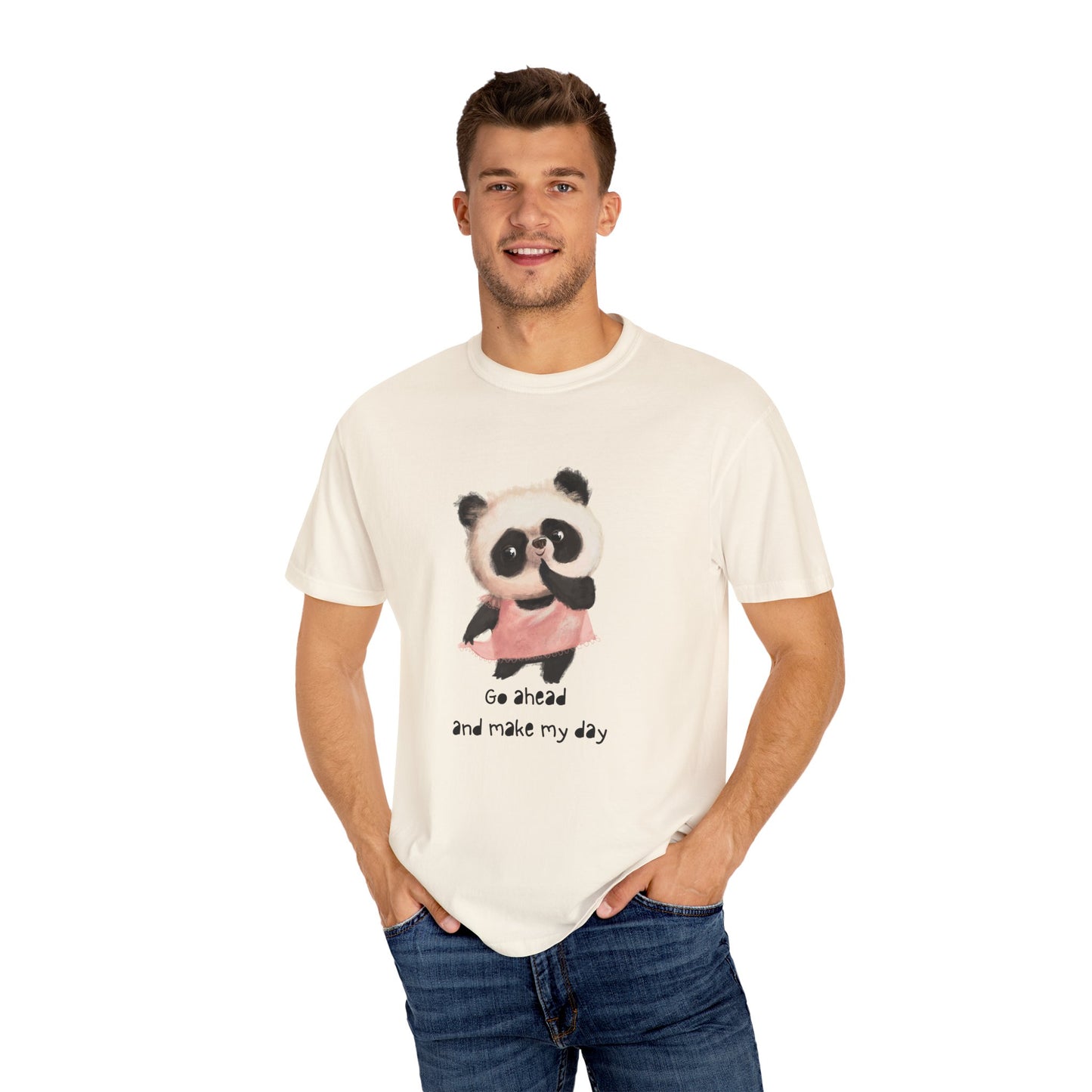Playful Panda Graphic T-Shirt, Cute Animal Tee, Unisex Cotton Fashion, Gift for Animal Lovers, Casual Daily Wear