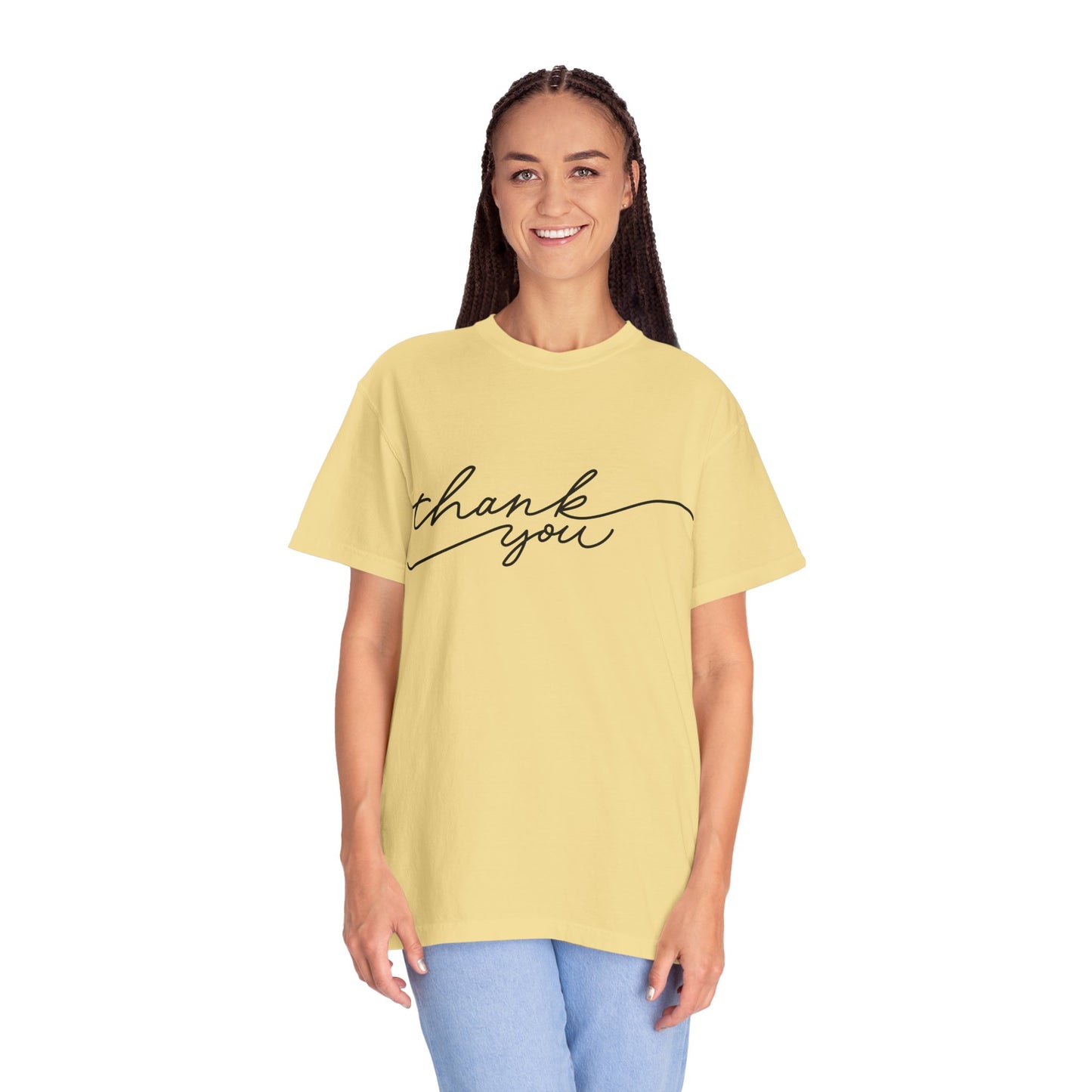 Thank You Unisex Garment-Dyed Tee, Casual Thank You Gift, Appreciation Shirt, Everyday Wear, Thank You Gift Idea