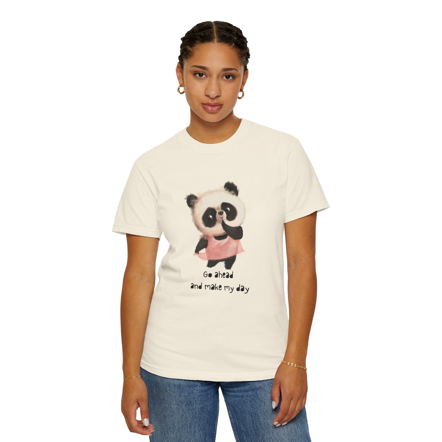 Playful Panda Graphic T-Shirt, Cute Animal Tee, Unisex Cotton Fashion, Gift for Animal Lovers, Casual Daily Wear