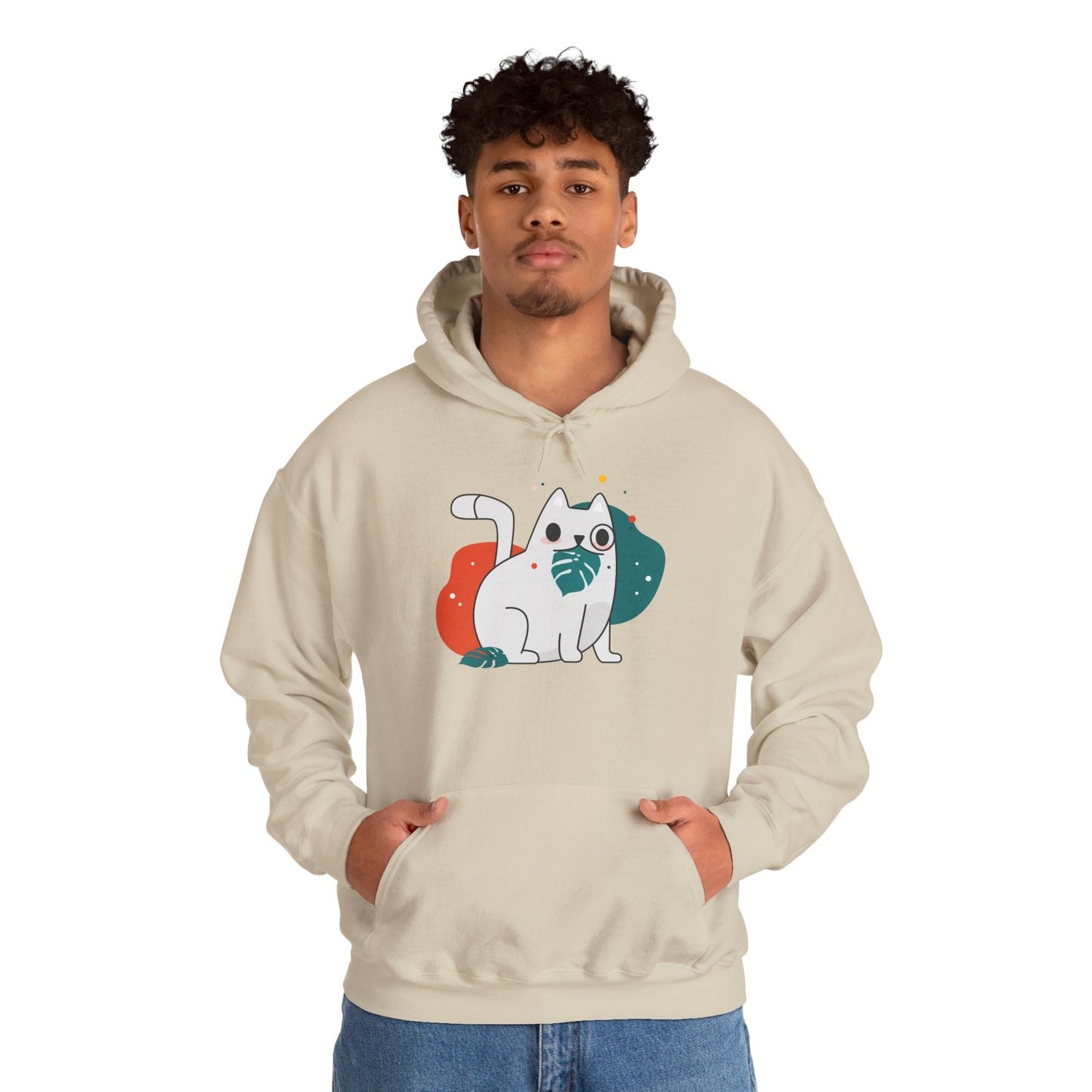 Cute Cat Design Unisex Hoodie - Cozy Gift, Pet Lover Apparel, Funny Cat Sweatshirt, Funny Cat Lover Gift, Everyday Comfort Wear