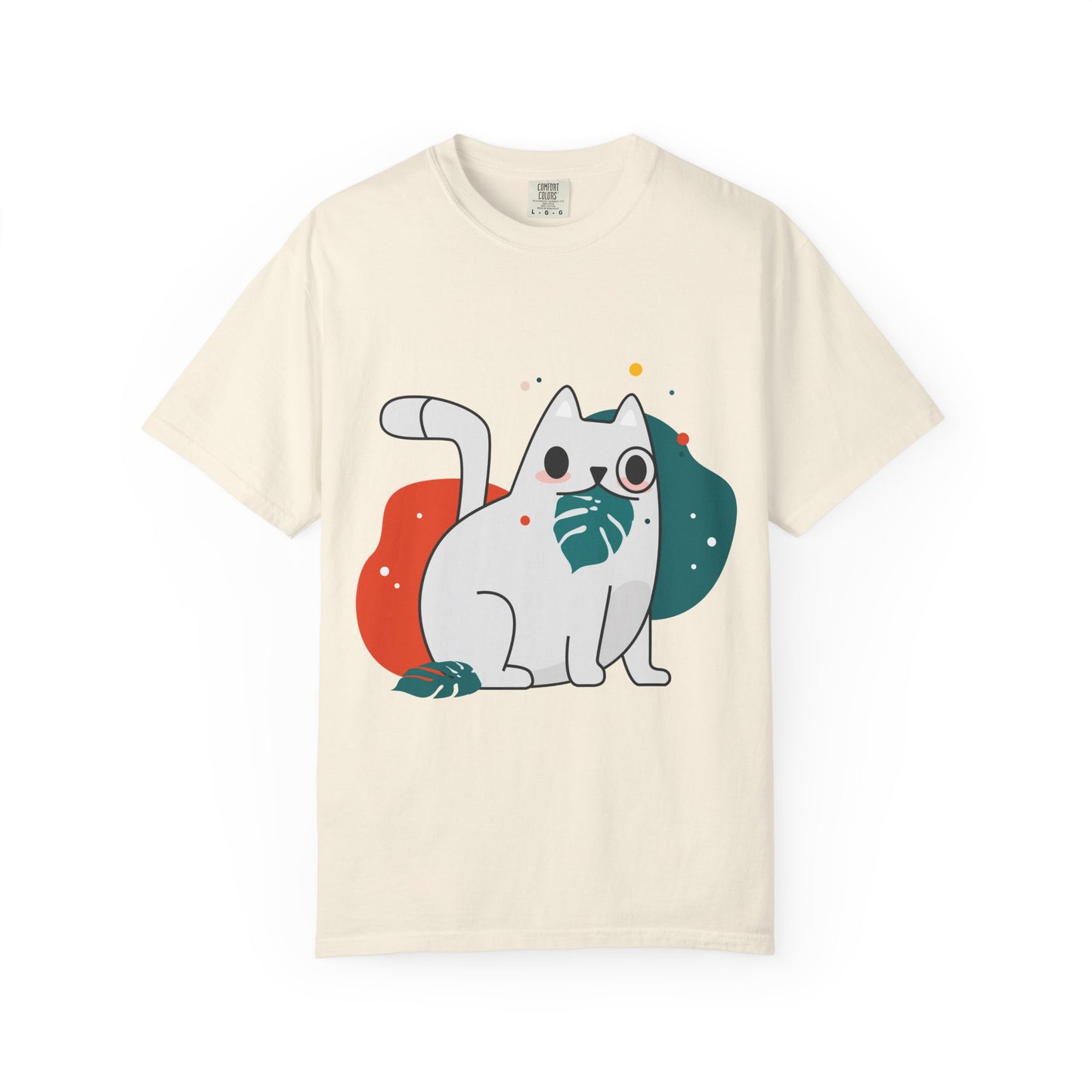 Cute Cat Graphic Tee, Unisex Garment-Dyed T-Shirt, Cat Lover Gift, Casual Wear, Fun Summer Tops, Gifts for Pet Owners