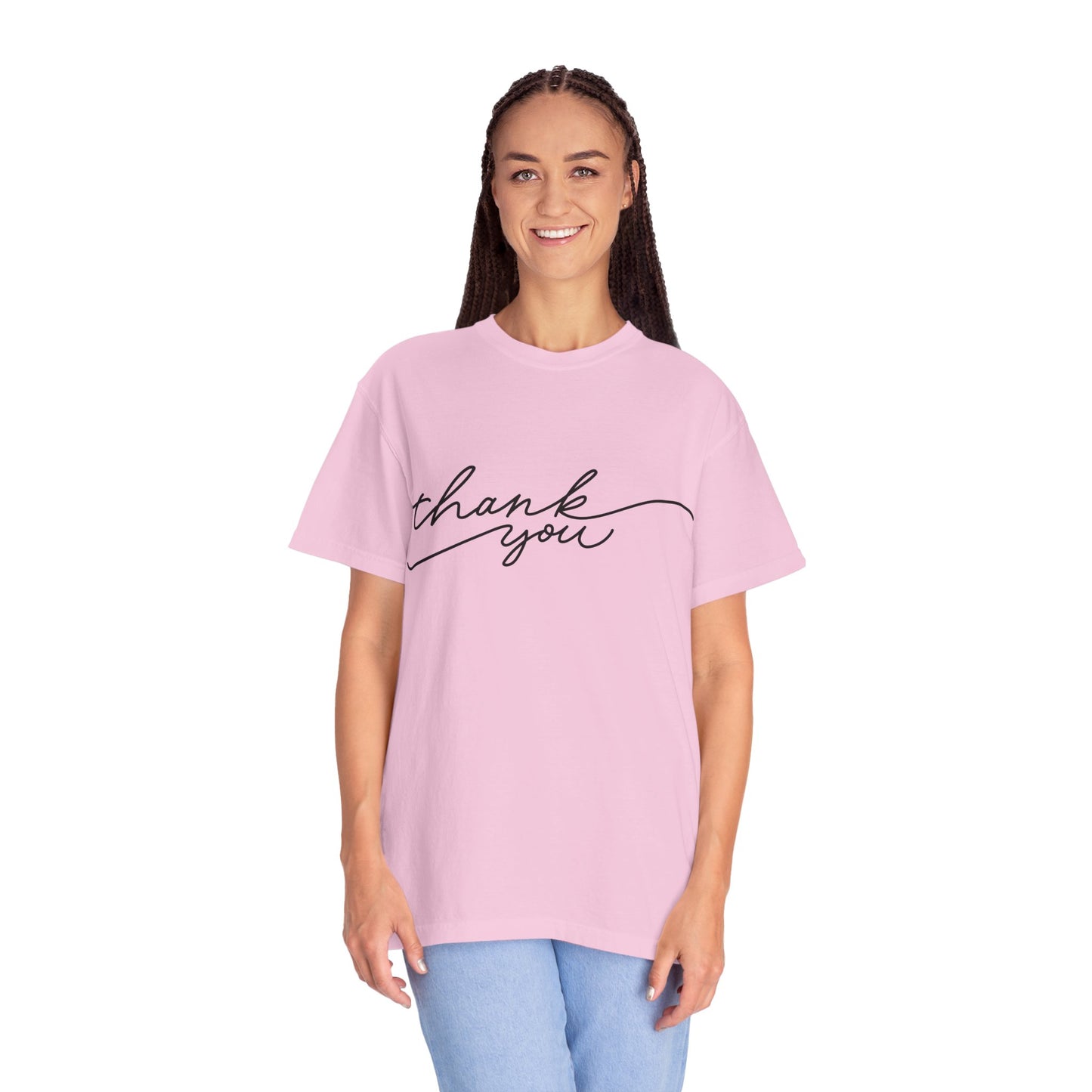 Thank You Unisex Garment-Dyed Tee, Casual Thank You Gift, Appreciation Shirt, Everyday Wear, Thank You Gift Idea