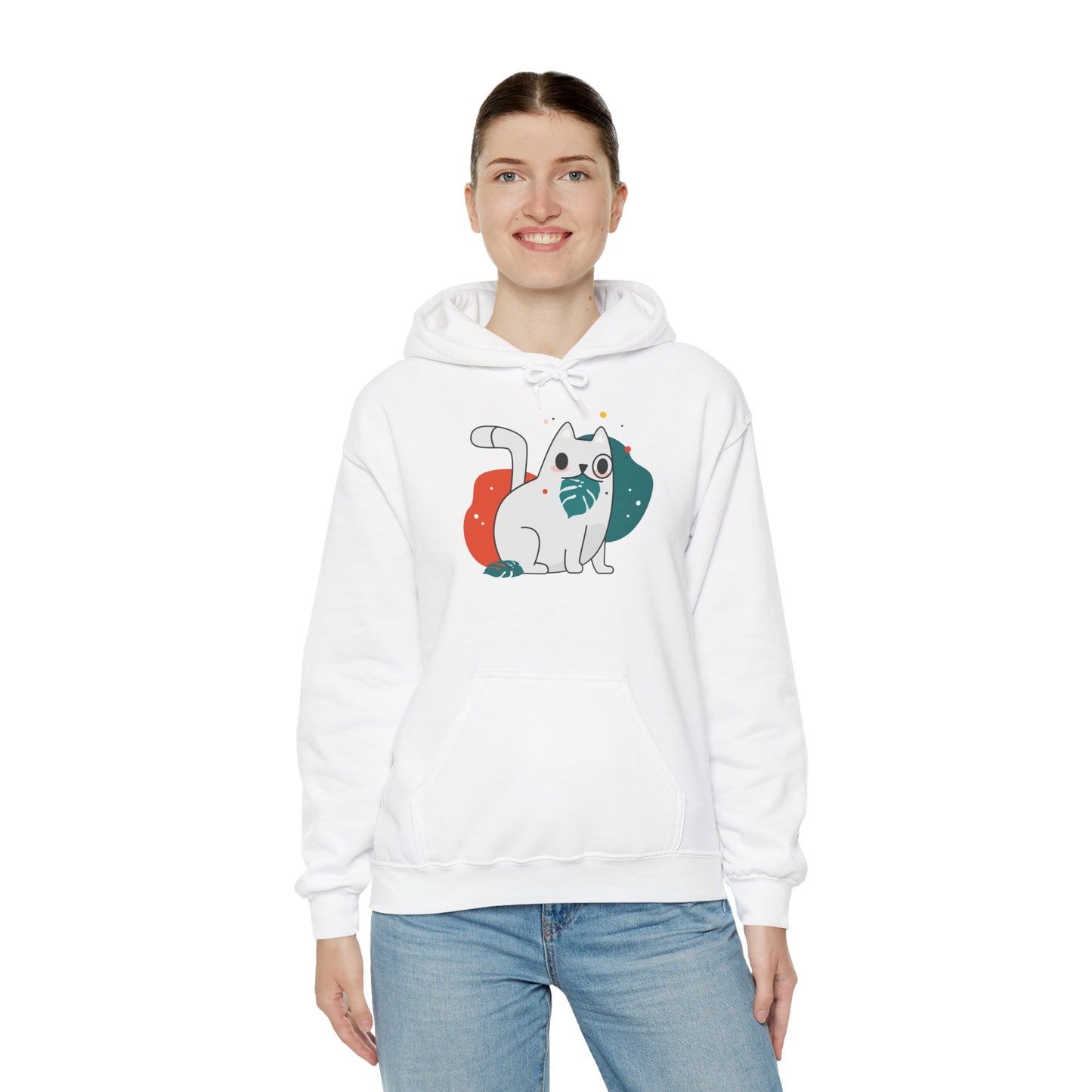 Cute Cat Design Unisex Hoodie - Cozy Gift, Pet Lover Apparel, Funny Cat Sweatshirt, Funny Cat Lover Gift, Everyday Comfort Wear