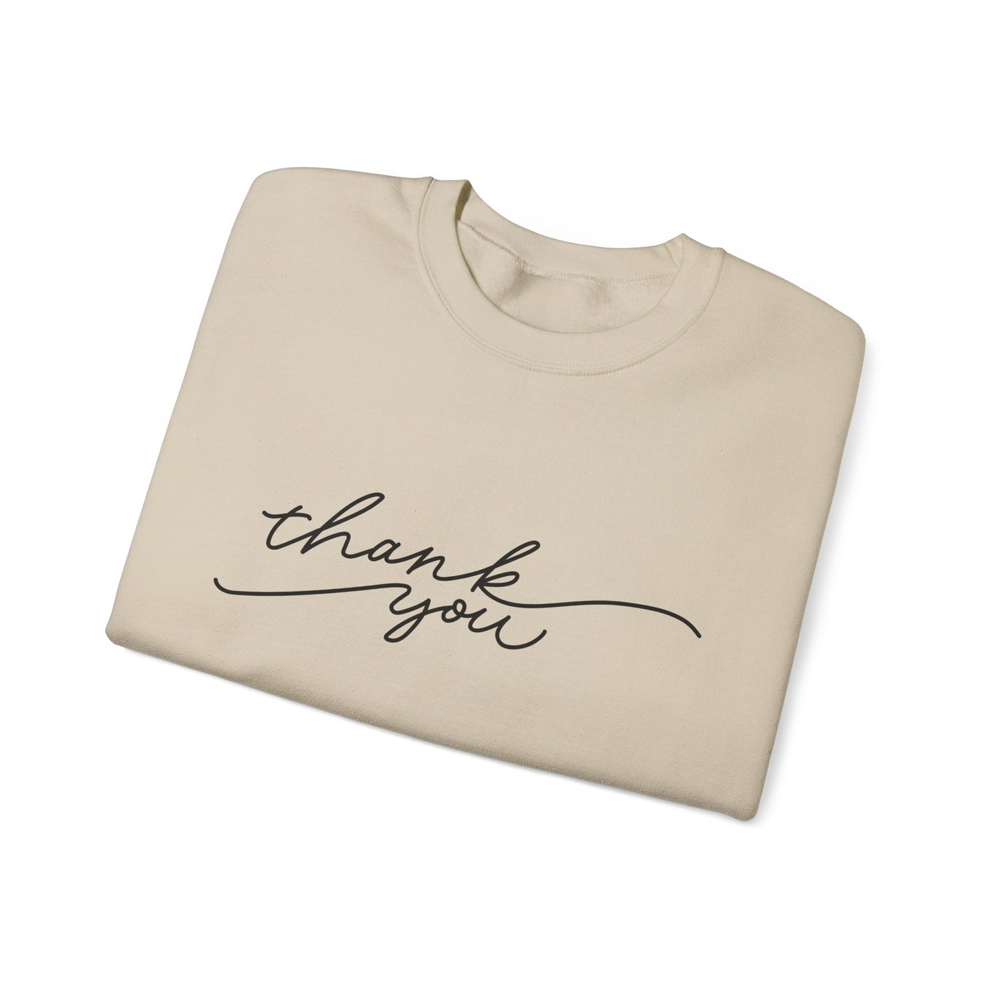 Thank You Unisex Heavy Blend Sweatshirt | Cozy Gift for Friends, Thoughtful Apparel for Any Occasion, Gratitude Sweater, Casual Style