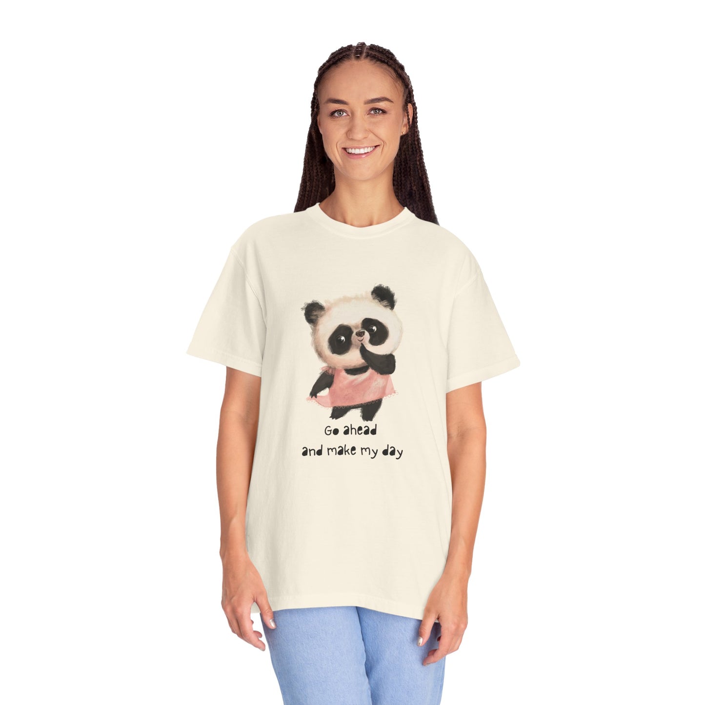 Playful Panda Graphic T-Shirt, Cute Animal Tee, Unisex Cotton Fashion, Gift for Animal Lovers, Casual Daily Wear
