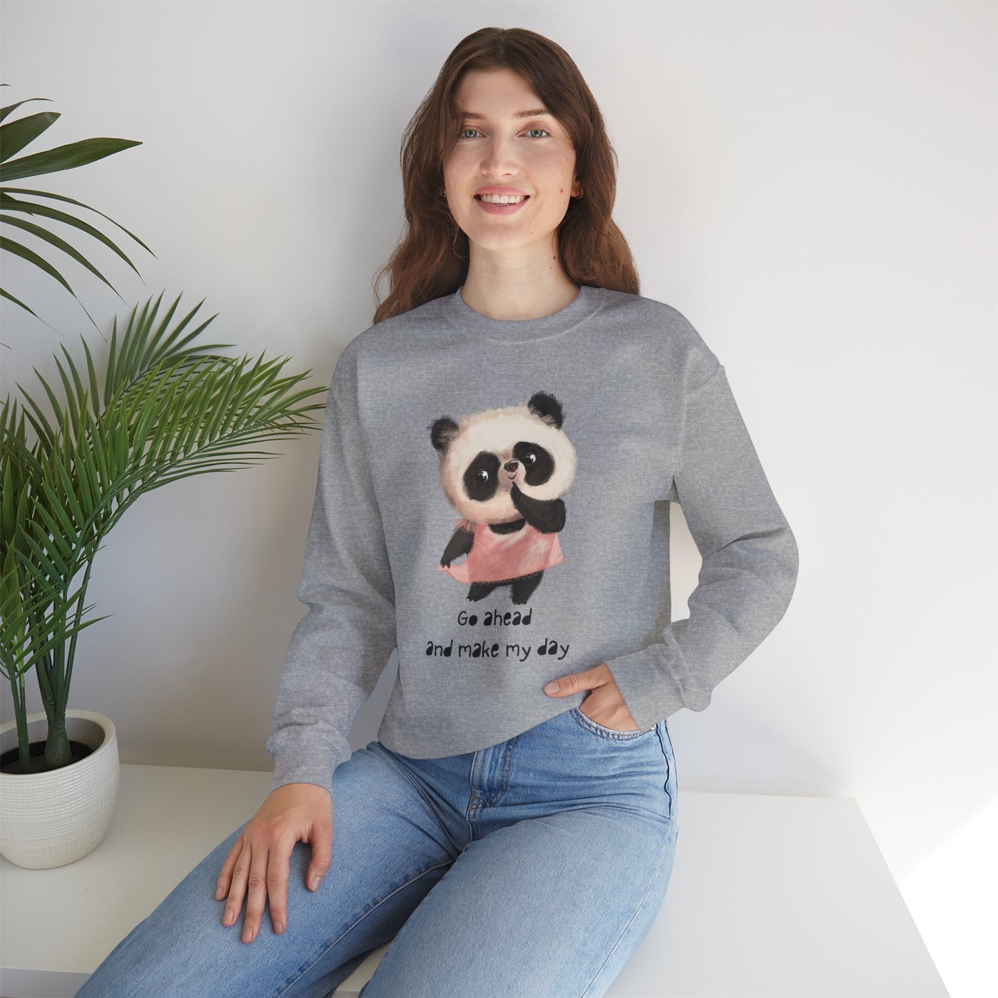 Cute Panda Crewneck Sweatshirt | Funny Animal Apparel, Gift for Animal Lovers, Cozy Sweatshirt, Unisex Fashion, Fun Casual Wear