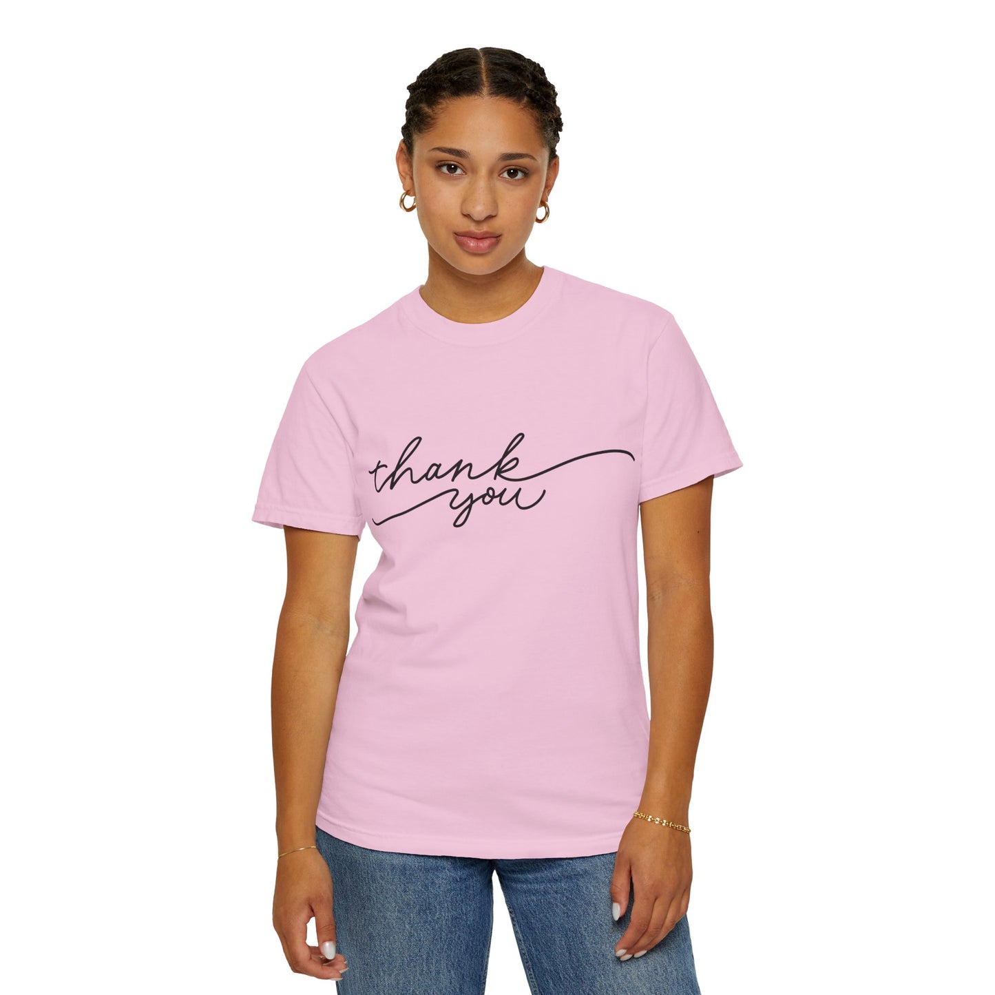 Thank You Unisex Garment-Dyed Tee, Casual Thank You Gift, Appreciation Shirt, Everyday Wear, Thank You Gift Idea