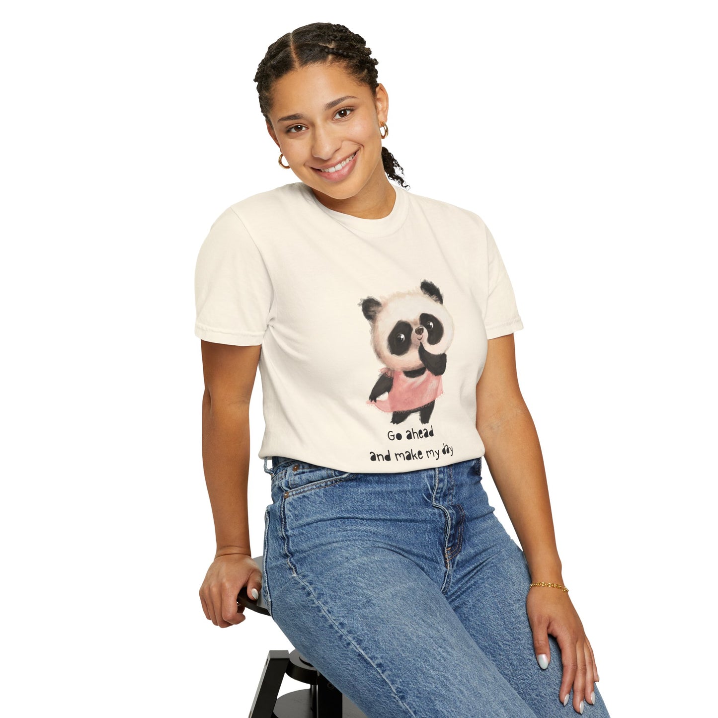 Playful Panda Graphic T-Shirt, Cute Animal Tee, Unisex Cotton Fashion, Gift for Animal Lovers, Casual Daily Wear