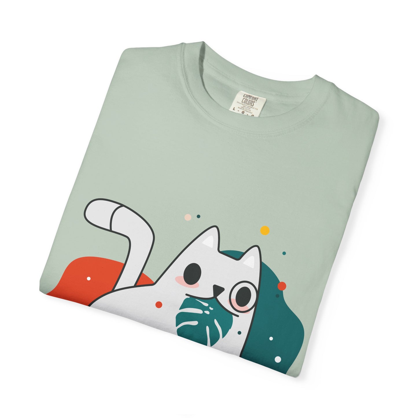 Cute Cat Graphic Tee, Unisex Garment-Dyed T-Shirt, Cat Lover Gift, Casual Wear, Fun Summer Tops, Gifts for Pet Owners