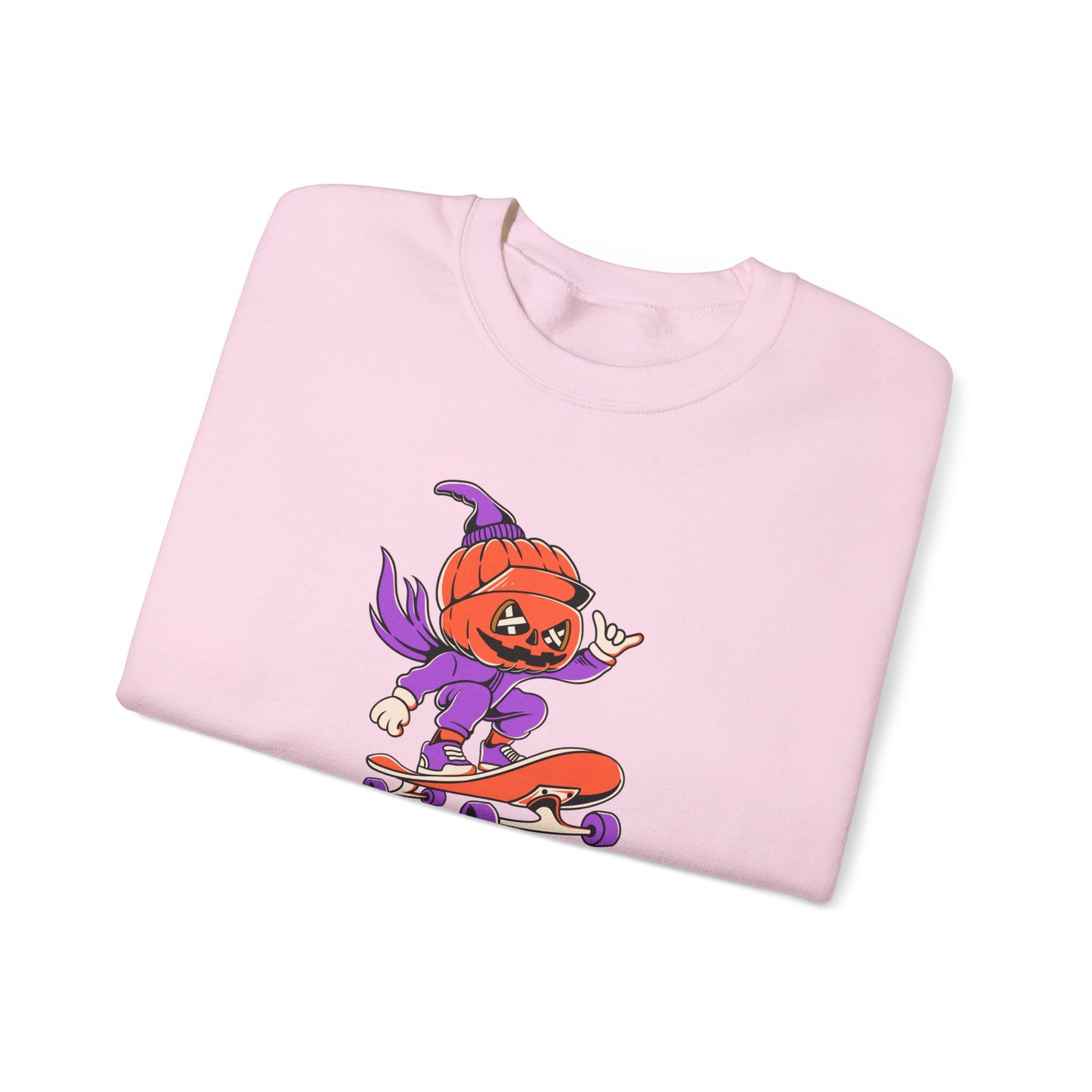 Creepy Halloween Skateboarding Sweatshirt, Unisex Crewneck, Fall Fashion, Halloween Costume, Cozy Lounge Wear, Spooky Gift