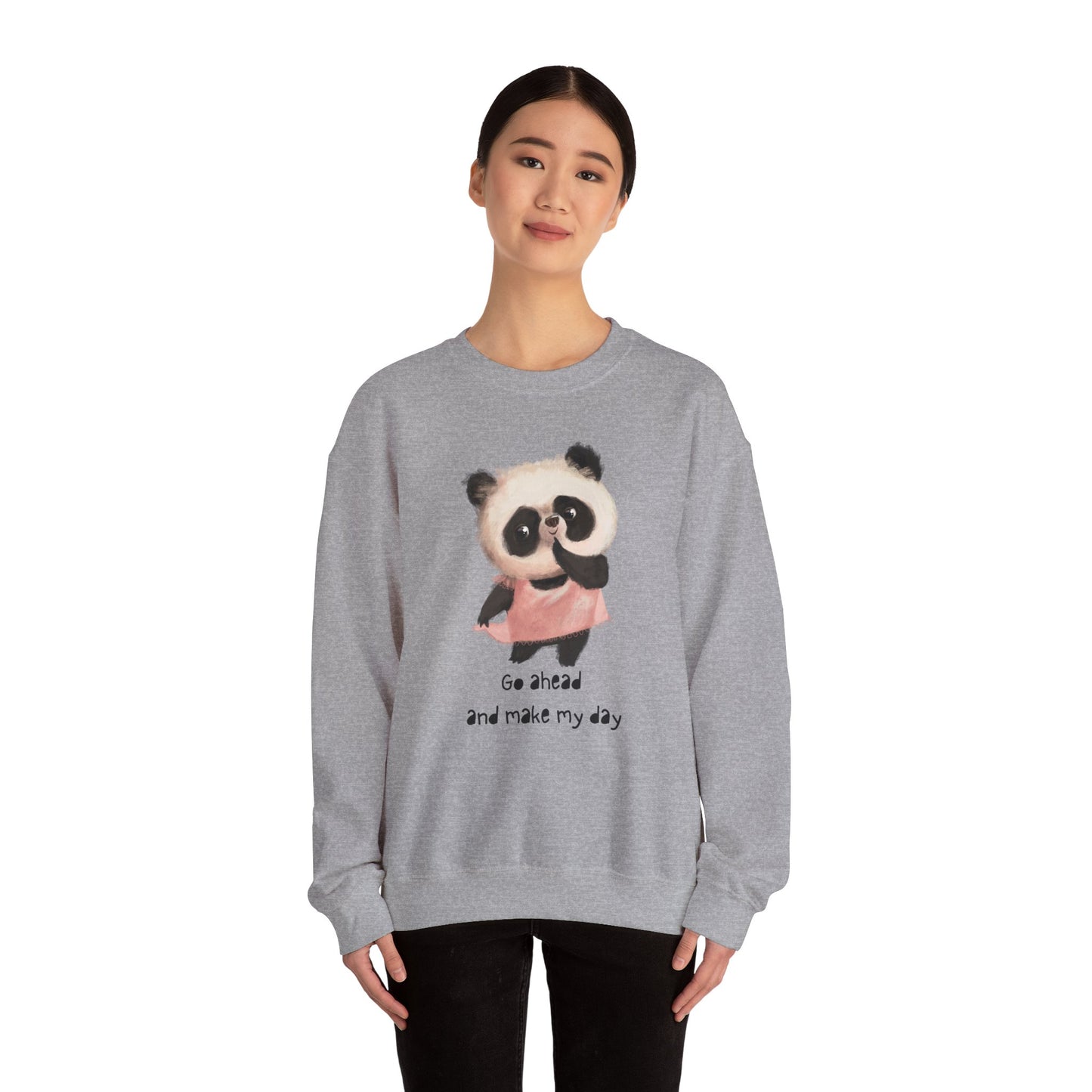 Cute Panda Crewneck Sweatshirt | Funny Animal Apparel, Gift for Animal Lovers, Cozy Sweatshirt, Unisex Fashion, Fun Casual Wear