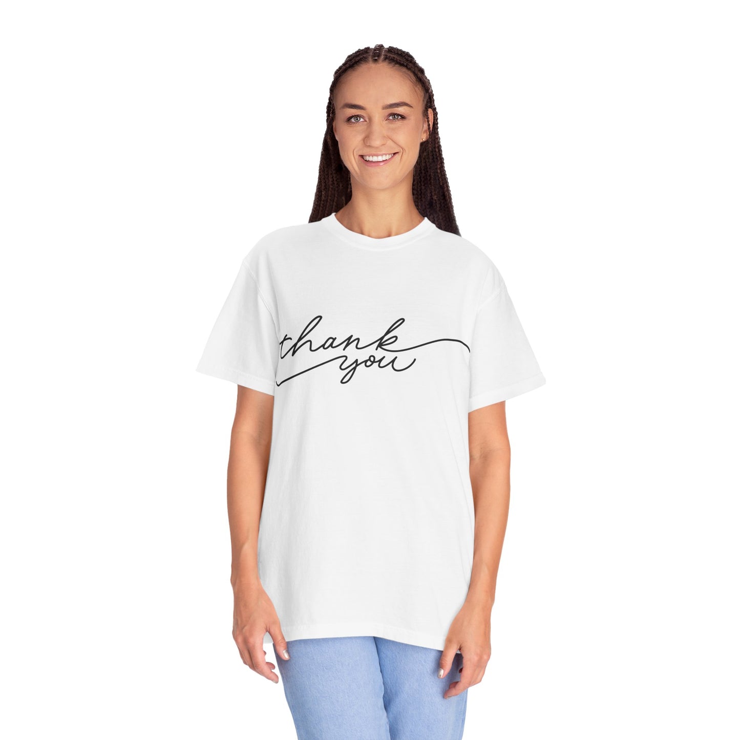 Thank You Unisex Garment-Dyed Tee, Casual Thank You Gift, Appreciation Shirt, Everyday Wear, Thank You Gift Idea