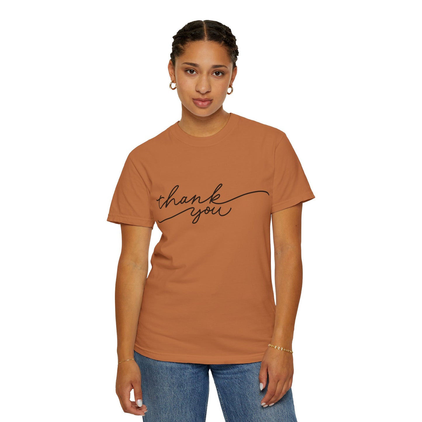 Thank You Unisex Garment-Dyed Tee, Casual Thank You Gift, Appreciation Shirt, Everyday Wear, Thank You Gift Idea
