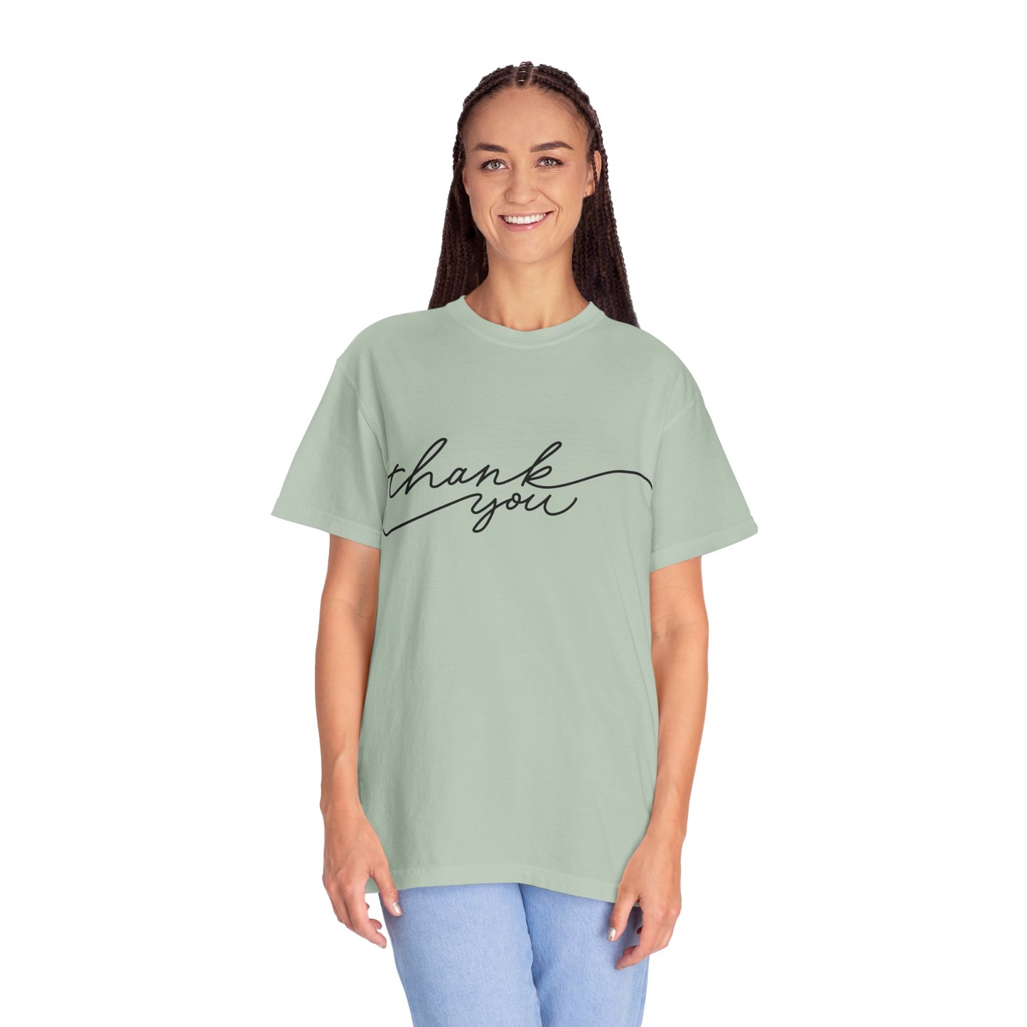 Thank You Unisex Garment-Dyed Tee, Casual Thank You Gift, Appreciation Shirt, Everyday Wear, Thank You Gift Idea