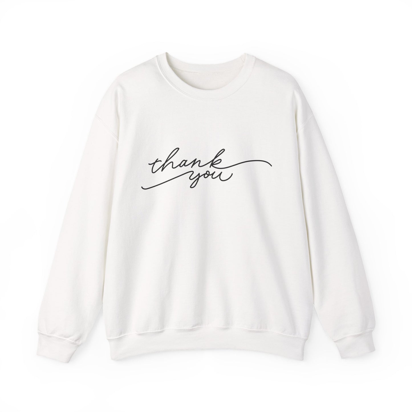Thank You Unisex Heavy Blend Sweatshirt | Cozy Gift for Friends, Thoughtful Apparel for Any Occasion, Gratitude Sweater, Casual Style