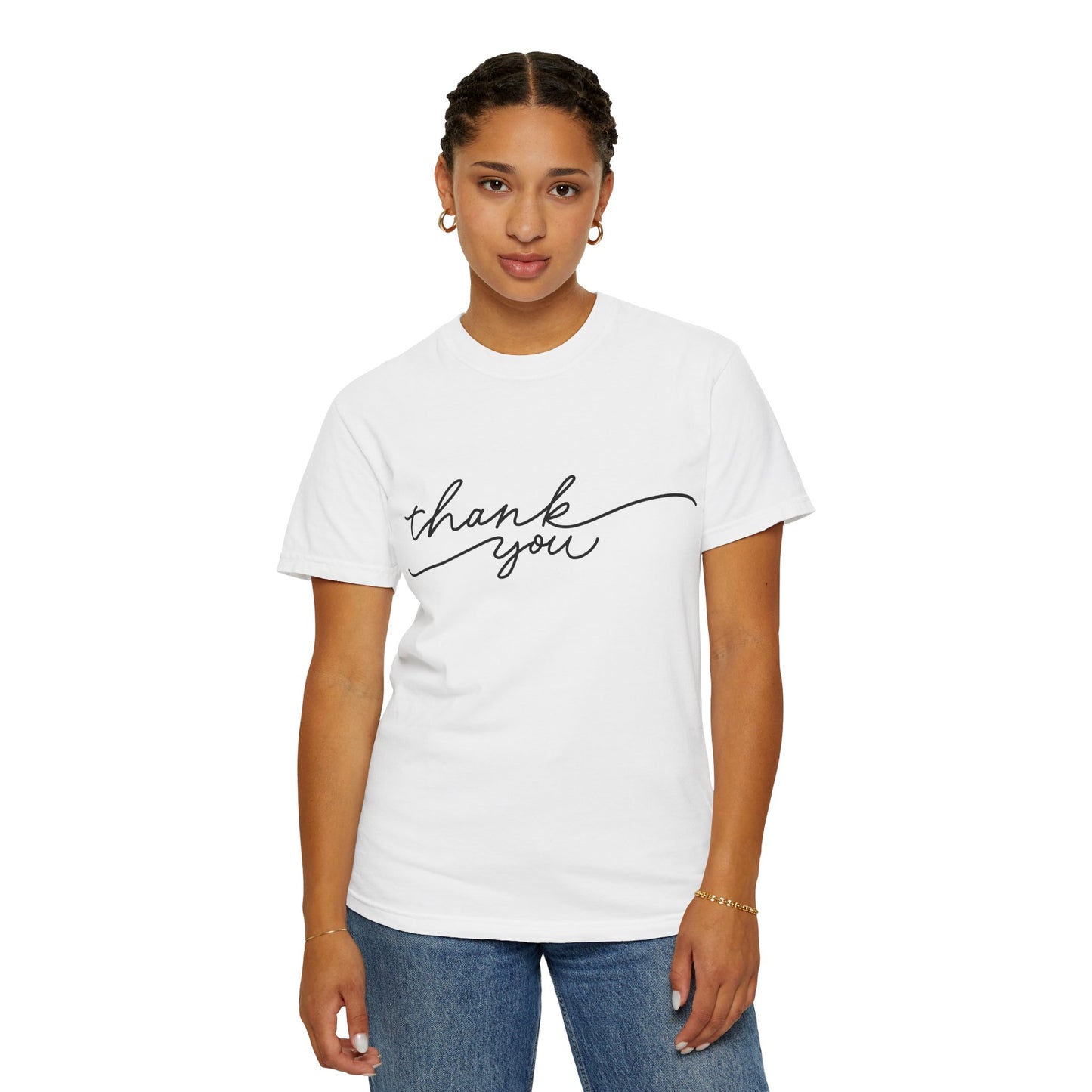 Thank You Unisex Garment-Dyed Tee, Casual Thank You Gift, Appreciation Shirt, Everyday Wear, Thank You Gift Idea
