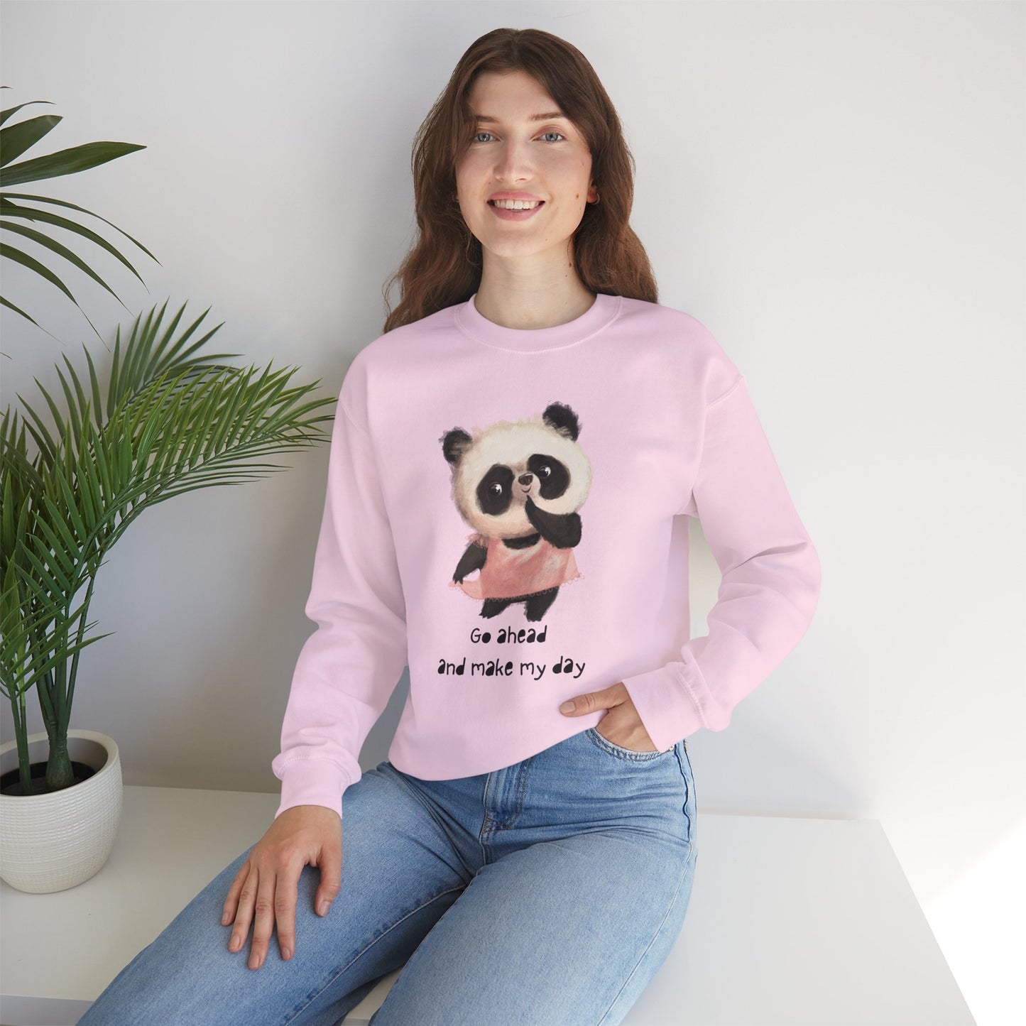 Cute Panda Crewneck Sweatshirt | Funny Animal Apparel, Gift for Animal Lovers, Cozy Sweatshirt, Unisex Fashion, Fun Casual Wear