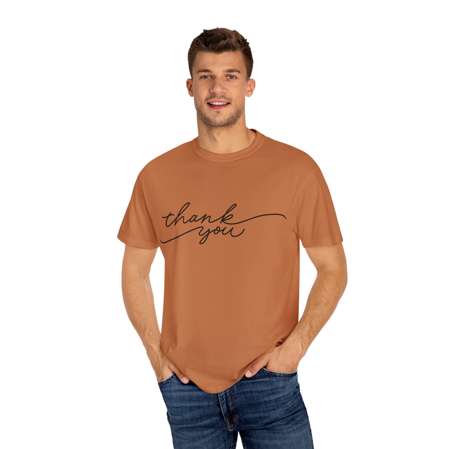 Thank You Unisex Garment-Dyed Tee, Casual Thank You Gift, Appreciation Shirt, Everyday Wear, Thank You Gift Idea
