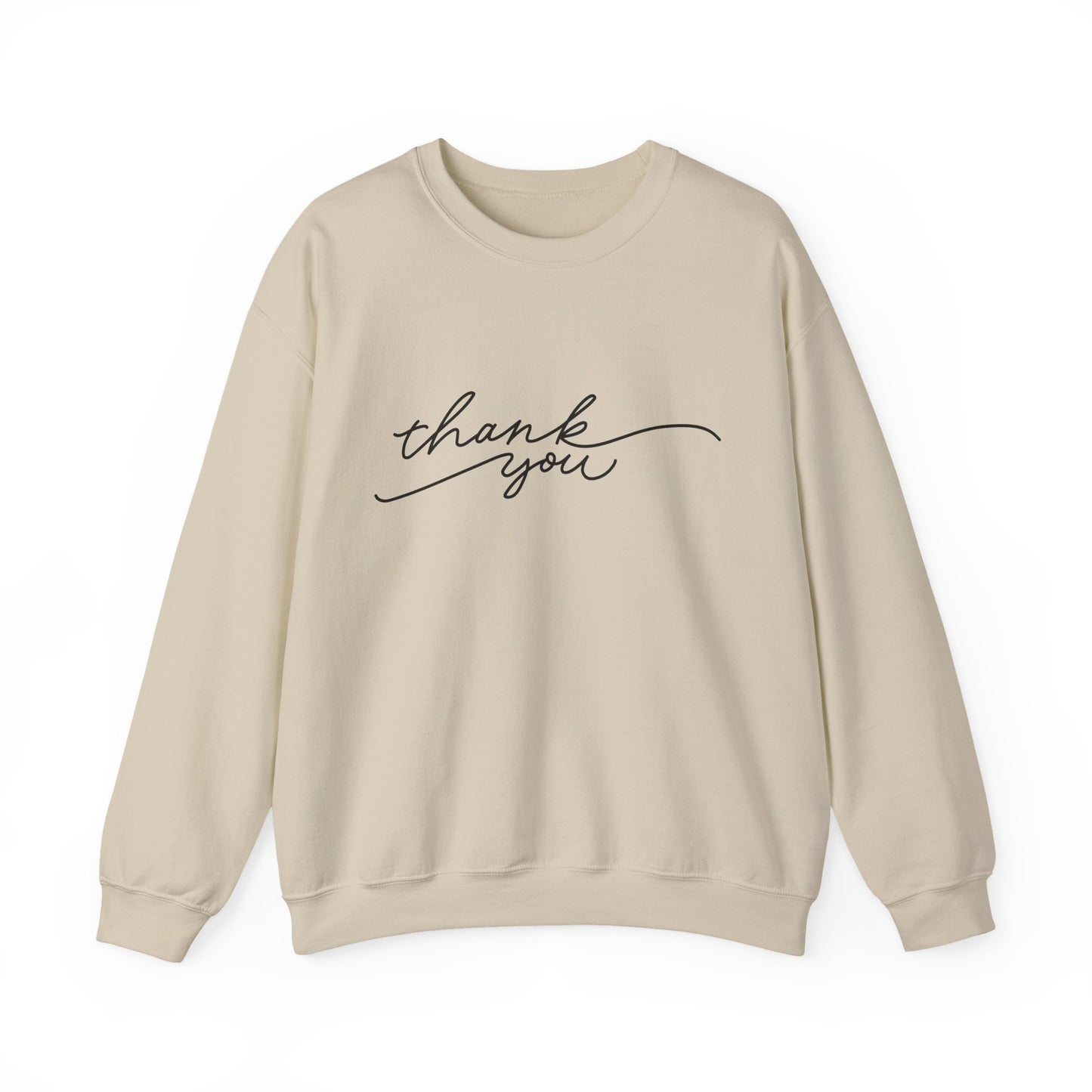 Thank You Unisex Heavy Blend Sweatshirt | Cozy Gift for Friends, Thoughtful Apparel for Any Occasion, Gratitude Sweater, Casual Style