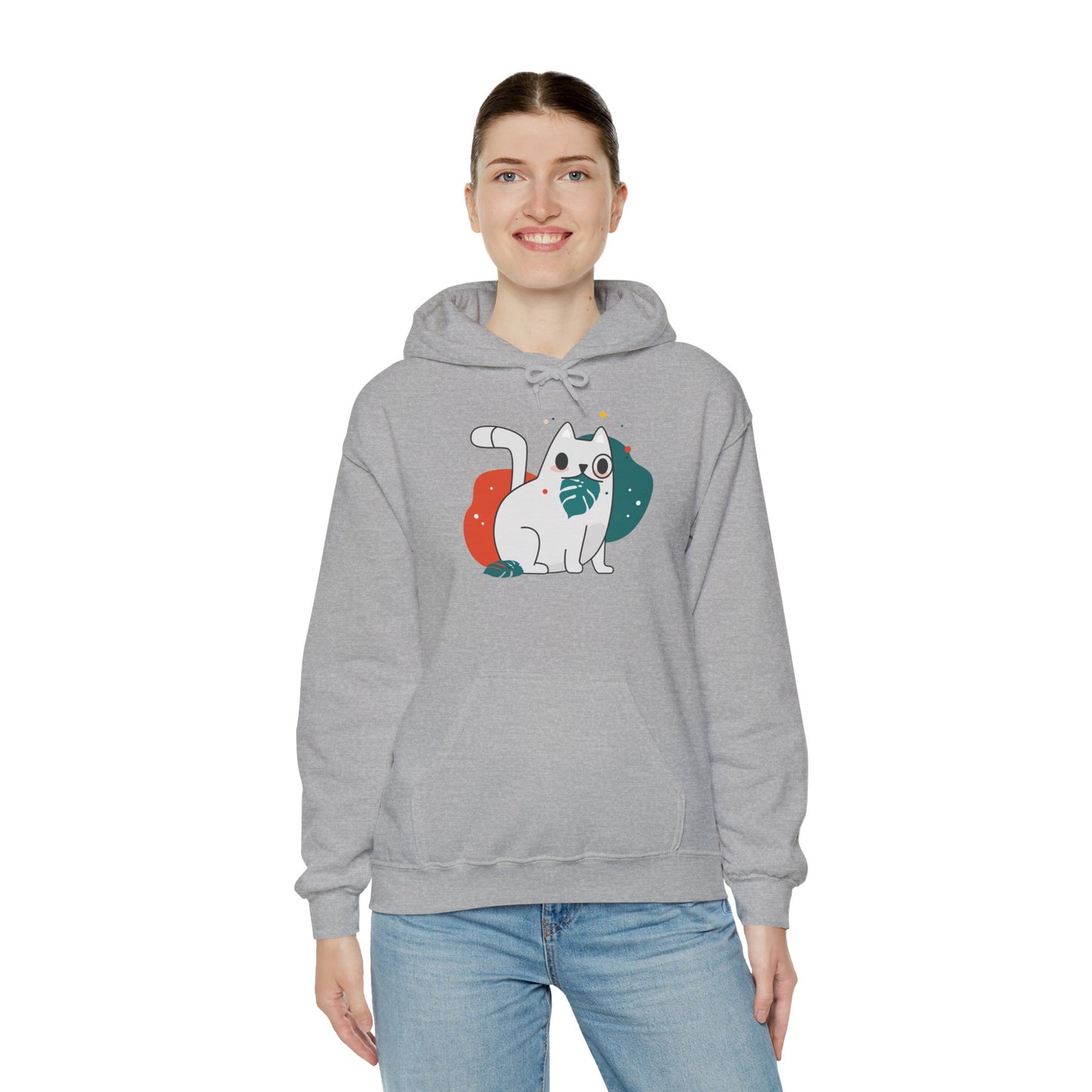Cute Cat Design Unisex Hoodie - Cozy Gift, Pet Lover Apparel, Funny Cat Sweatshirt, Funny Cat Lover Gift, Everyday Comfort Wear