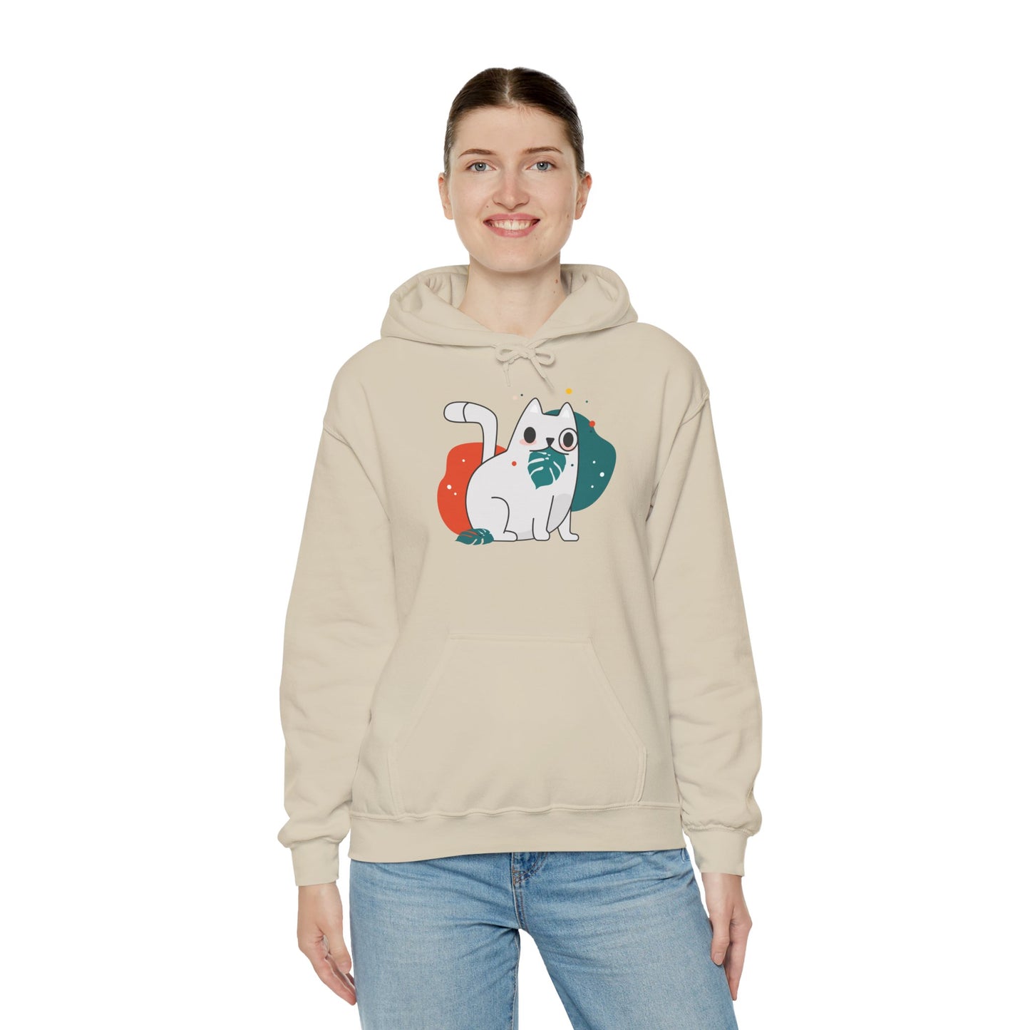 Cute Cat Design Unisex Hoodie - Cozy Gift, Pet Lover Apparel, Funny Cat Sweatshirt, Funny Cat Lover Gift, Everyday Comfort Wear