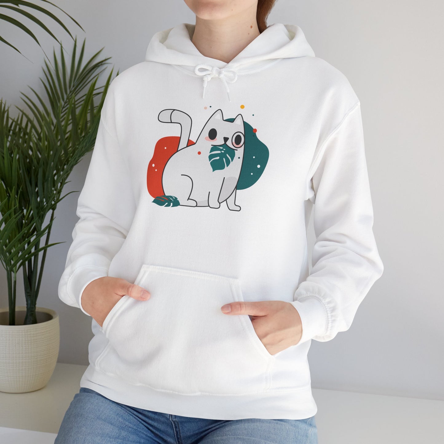 Cute Cat Design Unisex Hoodie - Cozy Gift, Pet Lover Apparel, Funny Cat Sweatshirt, Funny Cat Lover Gift, Everyday Comfort Wear