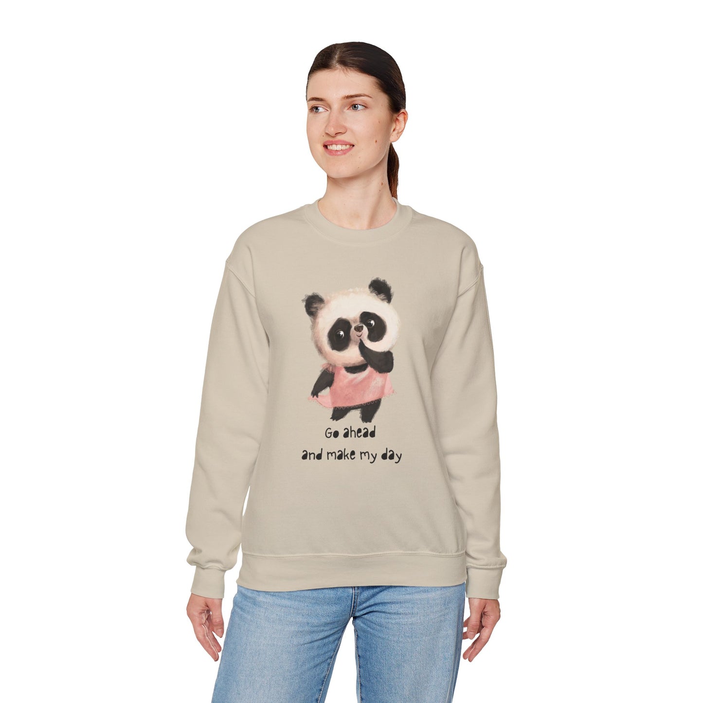 Cute Panda Crewneck Sweatshirt | Funny Animal Apparel, Gift for Animal Lovers, Cozy Sweatshirt, Unisex Fashion, Fun Casual Wear