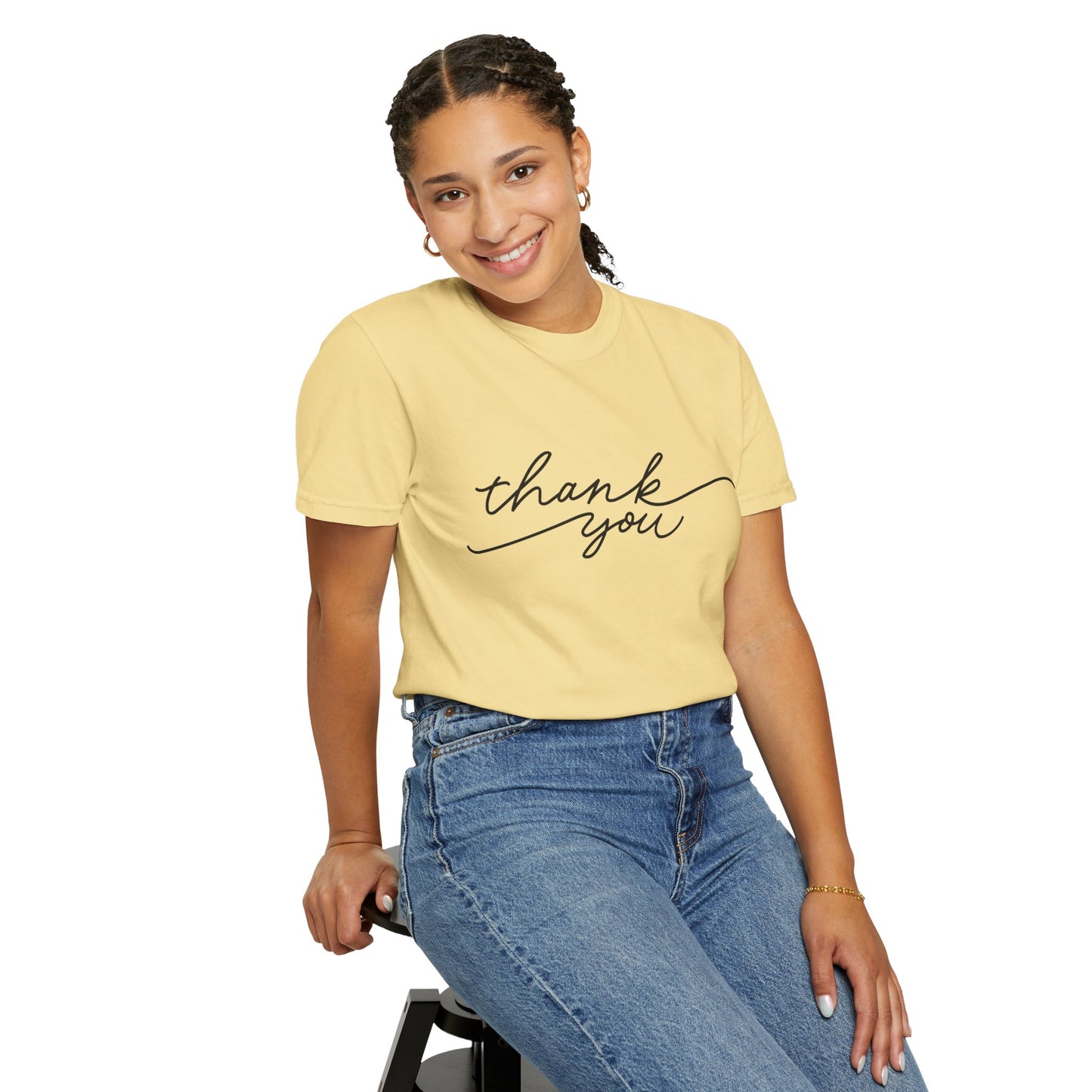 Thank You Unisex Garment-Dyed Tee, Casual Thank You Gift, Appreciation Shirt, Everyday Wear, Thank You Gift Idea