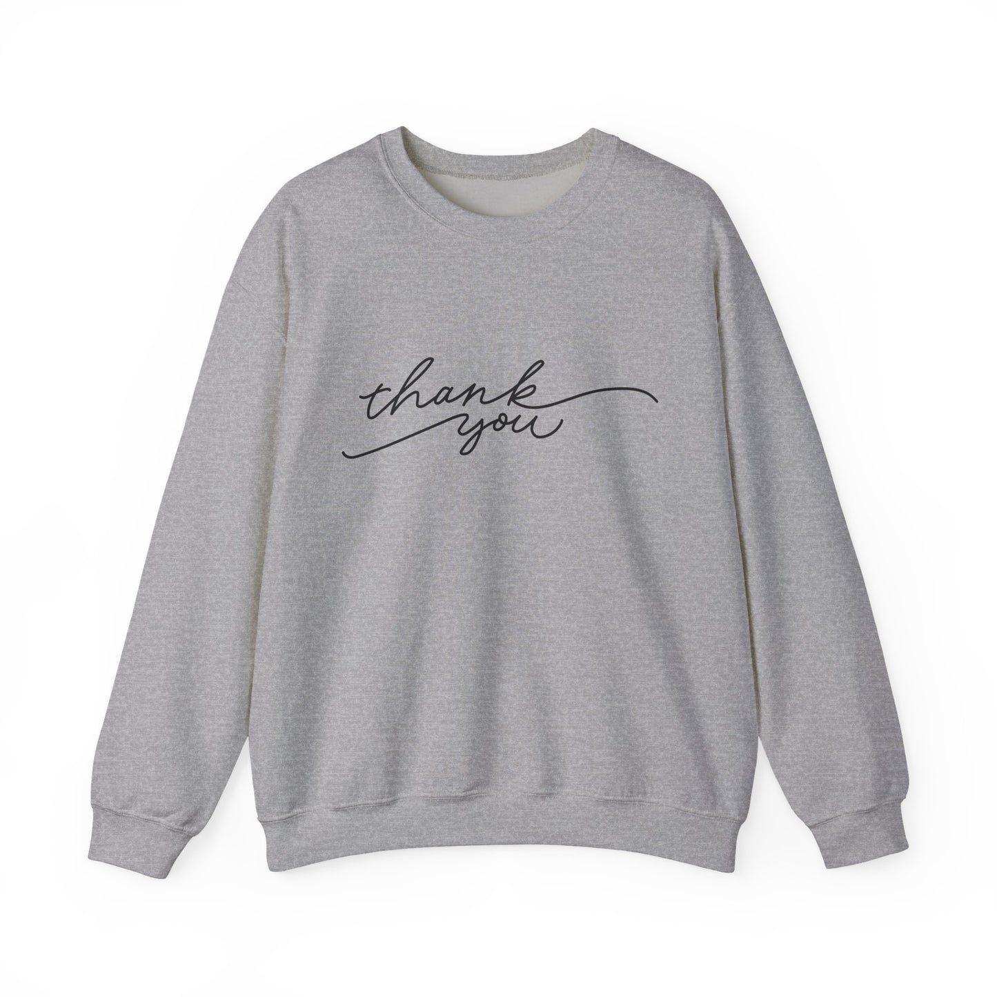 Thank You Unisex Heavy Blend Sweatshirt | Cozy Gift for Friends, Thoughtful Apparel for Any Occasion, Gratitude Sweater, Casual Style