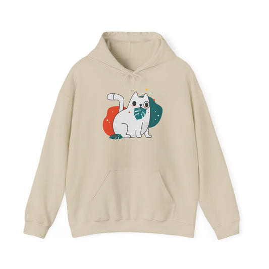 Cute Cat Design Unisex Hoodie - Cozy Gift, Pet Lover Apparel, Funny Cat Sweatshirt, Funny Cat Lover Gift, Everyday Comfort Wear