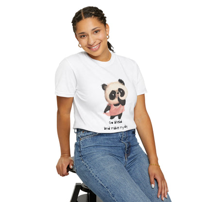 Playful Panda Graphic T-Shirt, Cute Animal Tee, Unisex Cotton Fashion, Gift for Animal Lovers, Casual Daily Wear