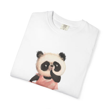 Playful Panda Graphic T-Shirt, Cute Animal Tee, Unisex Cotton Fashion, Gift for Animal Lovers, Casual Daily Wear
