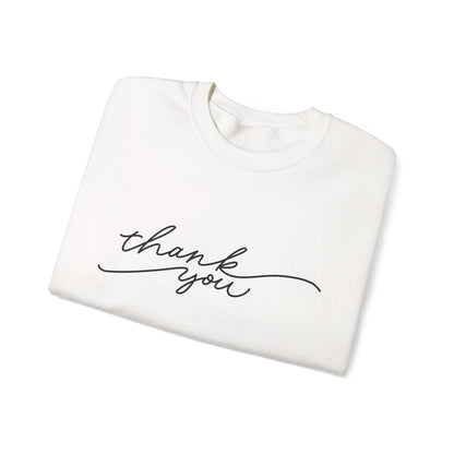 Thank You Unisex Heavy Blend Sweatshirt | Cozy Gift for Friends, Thoughtful Apparel for Any Occasion, Gratitude Sweater, Casual Style