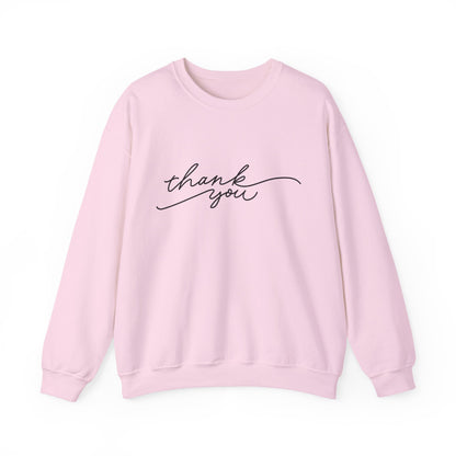Thank You Unisex Heavy Blend Sweatshirt | Cozy Gift for Friends, Thoughtful Apparel for Any Occasion, Gratitude Sweater, Casual Style