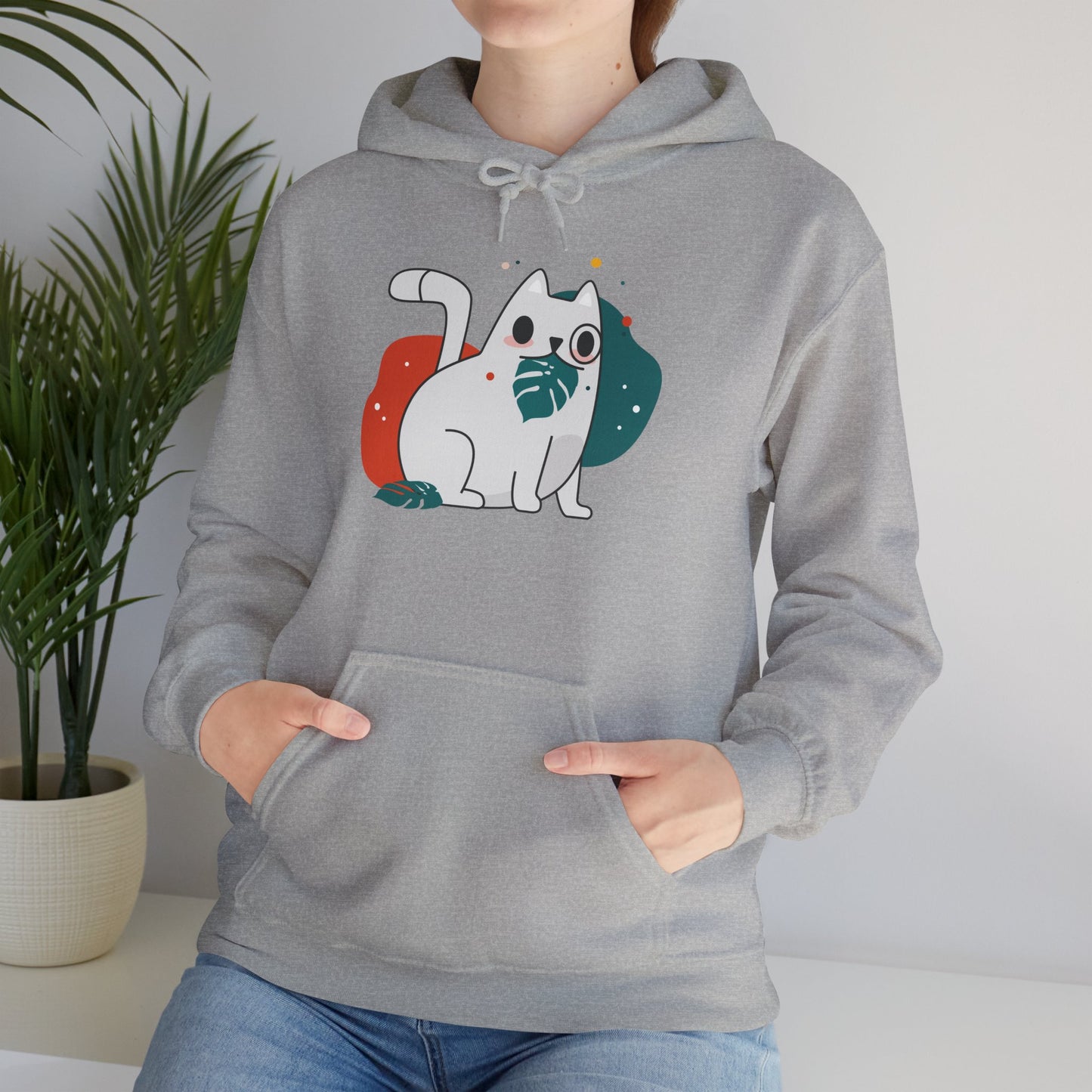 Cute Cat Design Unisex Hoodie - Cozy Gift, Pet Lover Apparel, Funny Cat Sweatshirt, Funny Cat Lover Gift, Everyday Comfort Wear