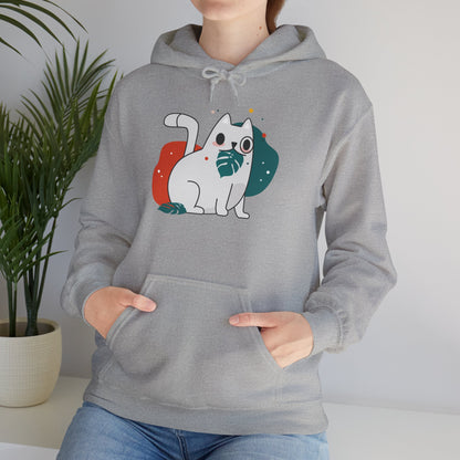 Cute Cat Design Unisex Hoodie - Cozy Gift, Pet Lover Apparel, Funny Cat Sweatshirt, Funny Cat Lover Gift, Everyday Comfort Wear