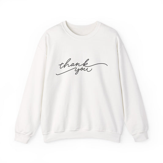Thank You Unisex Heavy Blend Sweatshirt | Cozy Gift for Friends, Thoughtful Apparel for Any Occasion, Gratitude Sweater, Casual Style