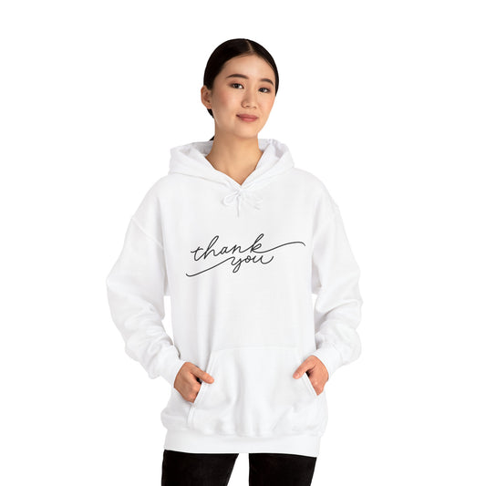 Thank You Cozy Hoodie – Unisex Heavy Blend™, Gift for Friends, Warm Casual Wear, Holiday Present, Thank You Appreciation